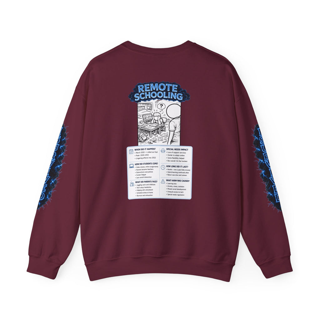 I Survived 2020 — LOCKDOWN S3:E3: Director's Cut Special Edition "Remote Schooling" Unisex Heavy Blend™ Crewneck Sweatshirt