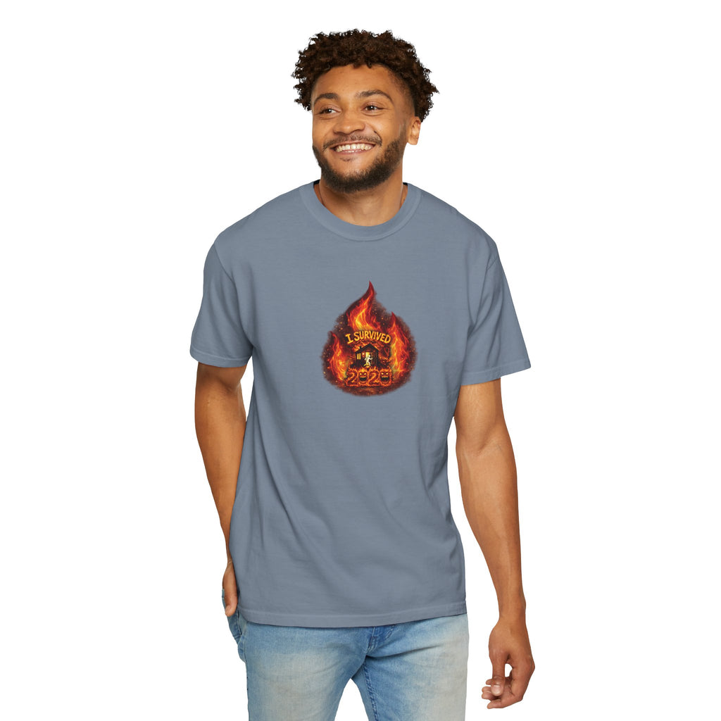 I Survived 2020 — WILDFIRES S2:E2: Director's Cut "The Bobcat Fire" Memorial Unisex Garment-Dyed T-shirt
