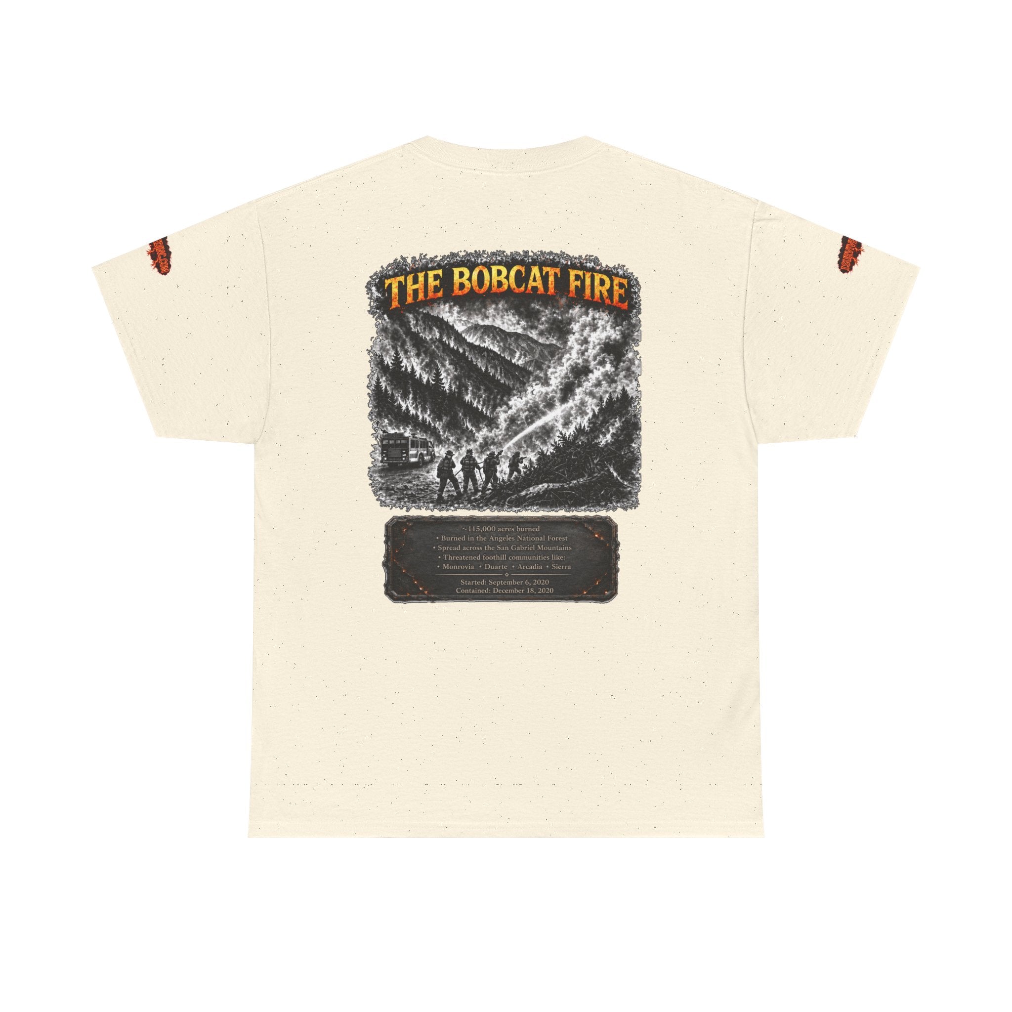 I Survived 2020 — WILDFIRES S2:E2: Special Edition "The Bobcat Fire" Memorial Unisex Heavy Cotton Tee