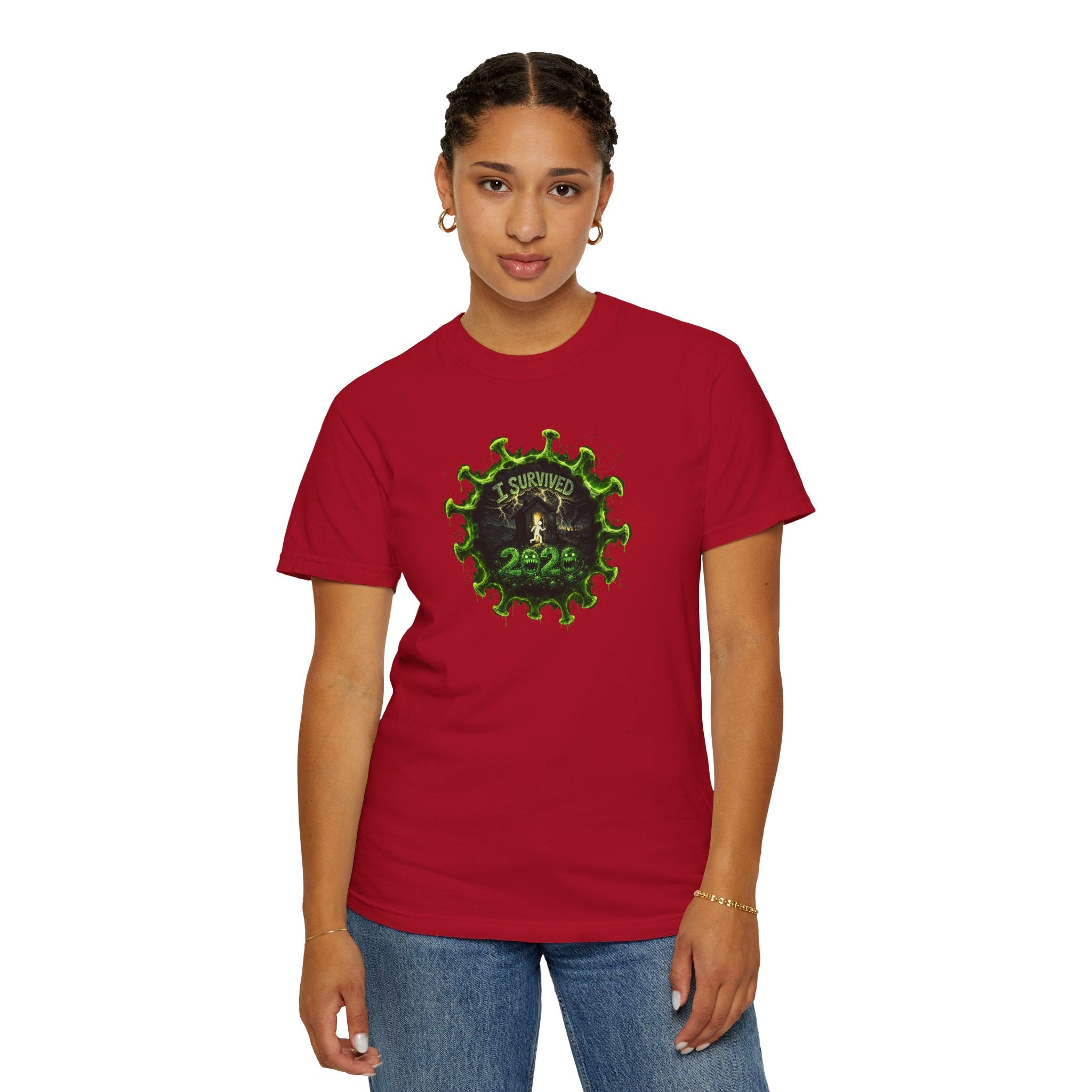 I Survived 2020 — PANDEMIC S1:E3: Director's Cut "The Jab!" Unisex Garment-Dyed T-shirt