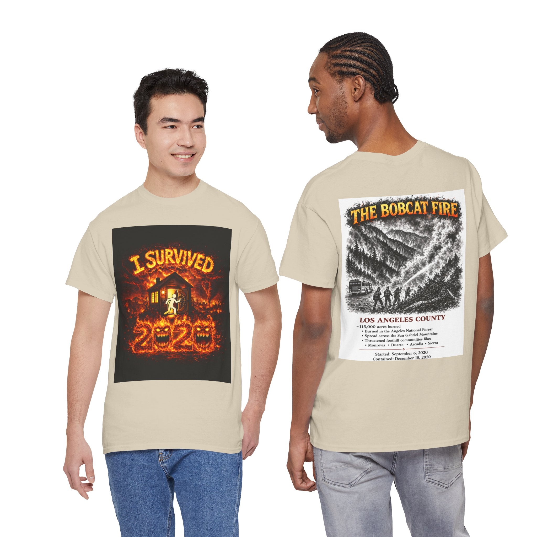 I Survived 2020 — S2:E2 "The Bobcat Fire" | Wildfire Edition Memorial Unisex Heavy Cotton Tee