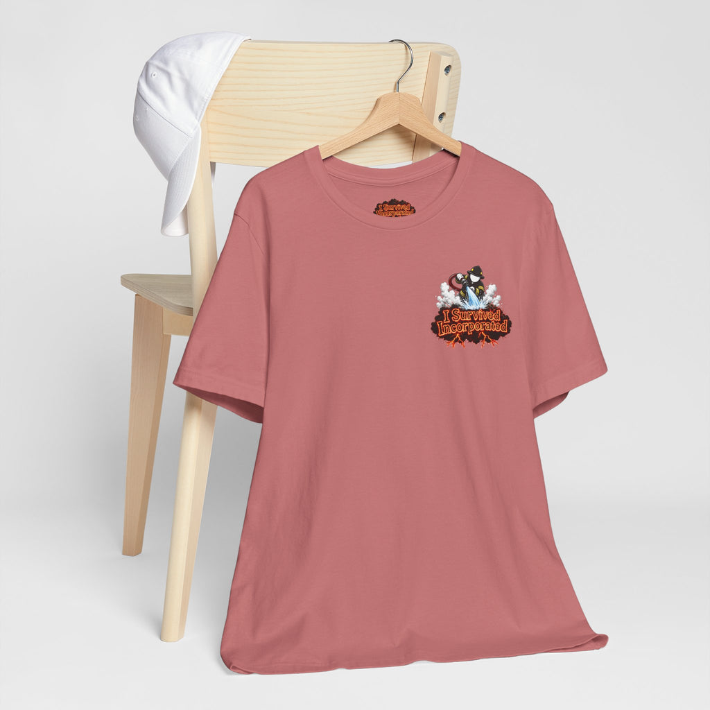 I Survived 2020 — "Please Stand By" Test Pattern Tee Wildfire Signal Edition Summer Premiere Unisex Jersey Short Sleeve Tee
