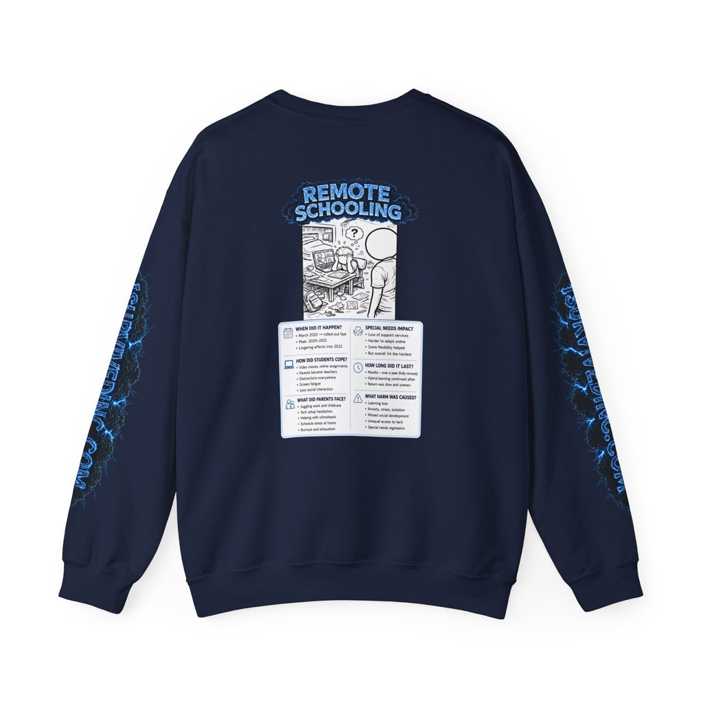 I Survived 2020 — LOCKDOWN S3:E3: Special Edition "Remote Schooling" Unisex Heavy Blend™ Crewneck Sweatshirt
