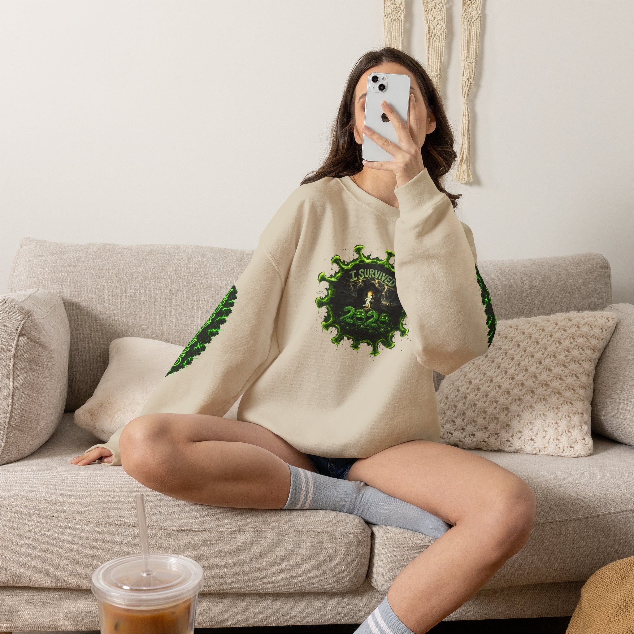 I Survived 2020 — PANDEMIC S1:E1: Director's Cut "COVID-19: The Coronavirus" Unisex Heavy Blend™ Crewneck Sweatshirt