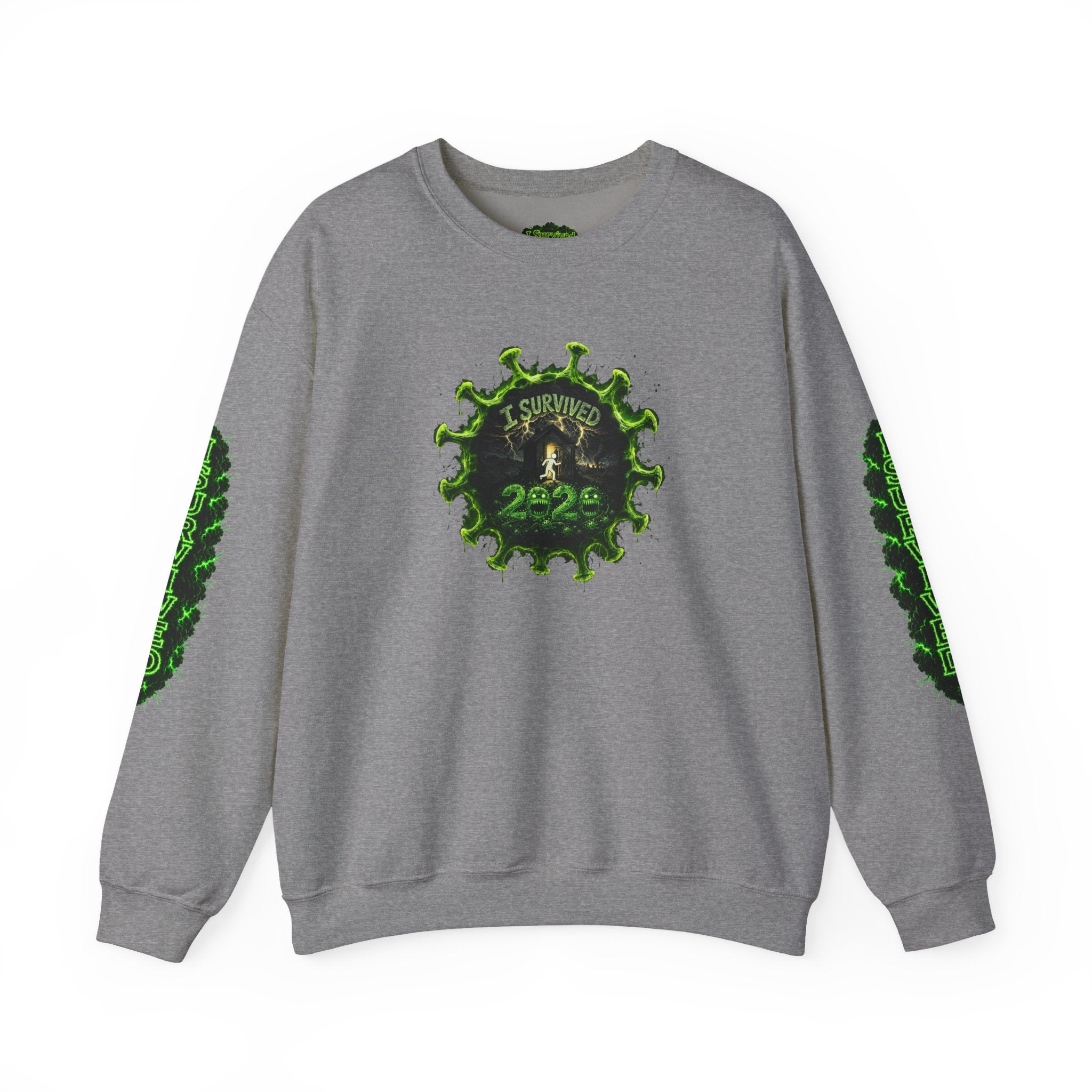 I Survived 2020 — PANDEMIC S1:E3: Director's Cut "The Jab!" Unisex Heavy Blend™ Crewneck Sweatshirt