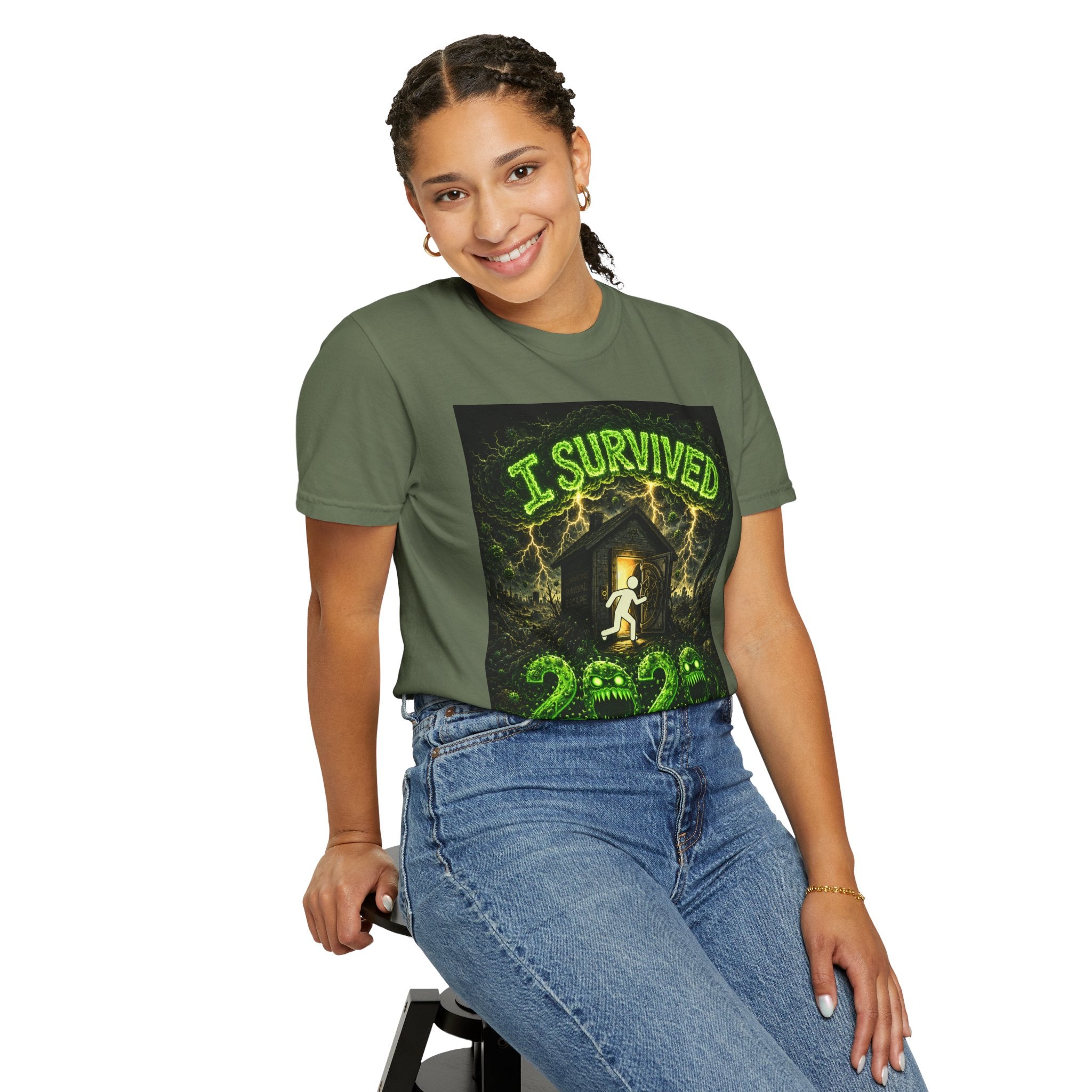 I Survived 2020 — PANDEMIC S1:E4: "Mask Madness" Unisex Garment-Dyed T-shirt