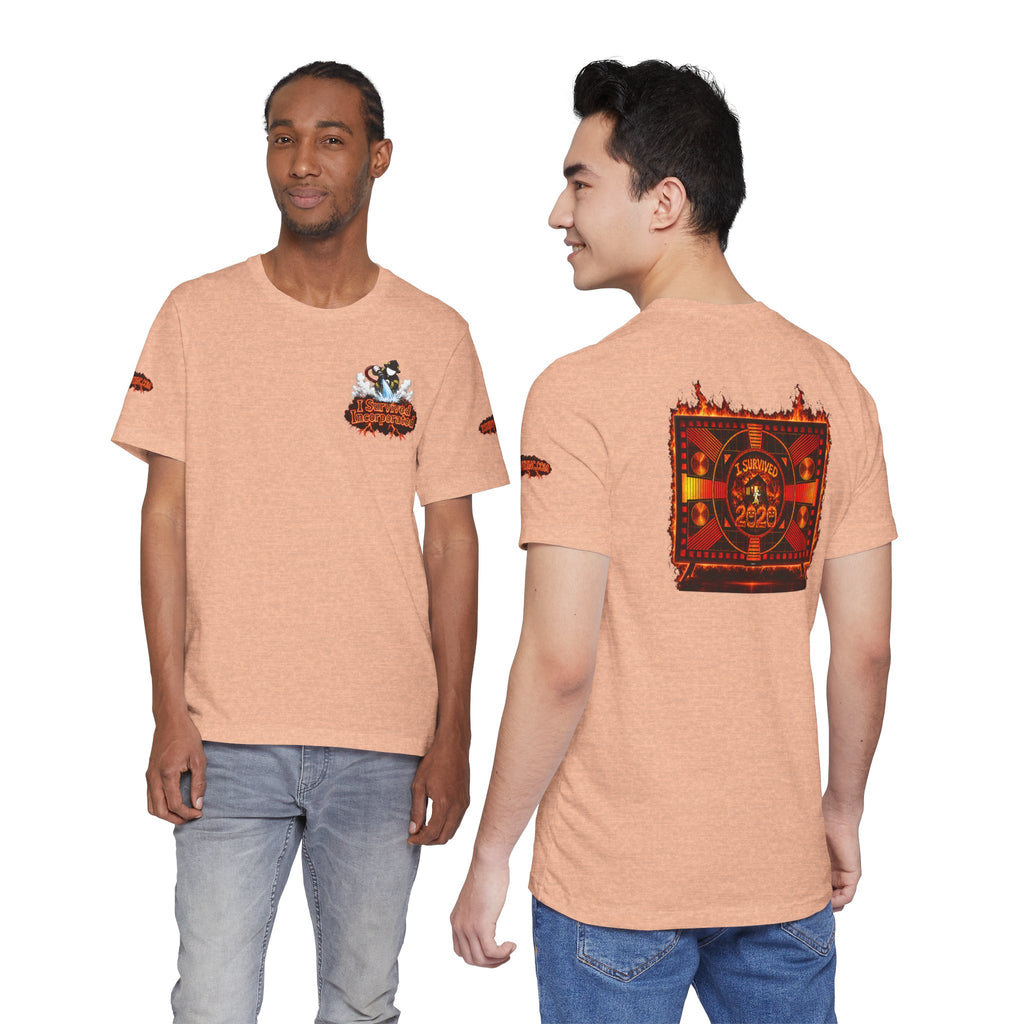 I Survived 2020 — "Please Stand By" Test Pattern Tee Wildfire Signal Special Edition Summer Premiere Unisex Jersey Short Sleeve Tee
