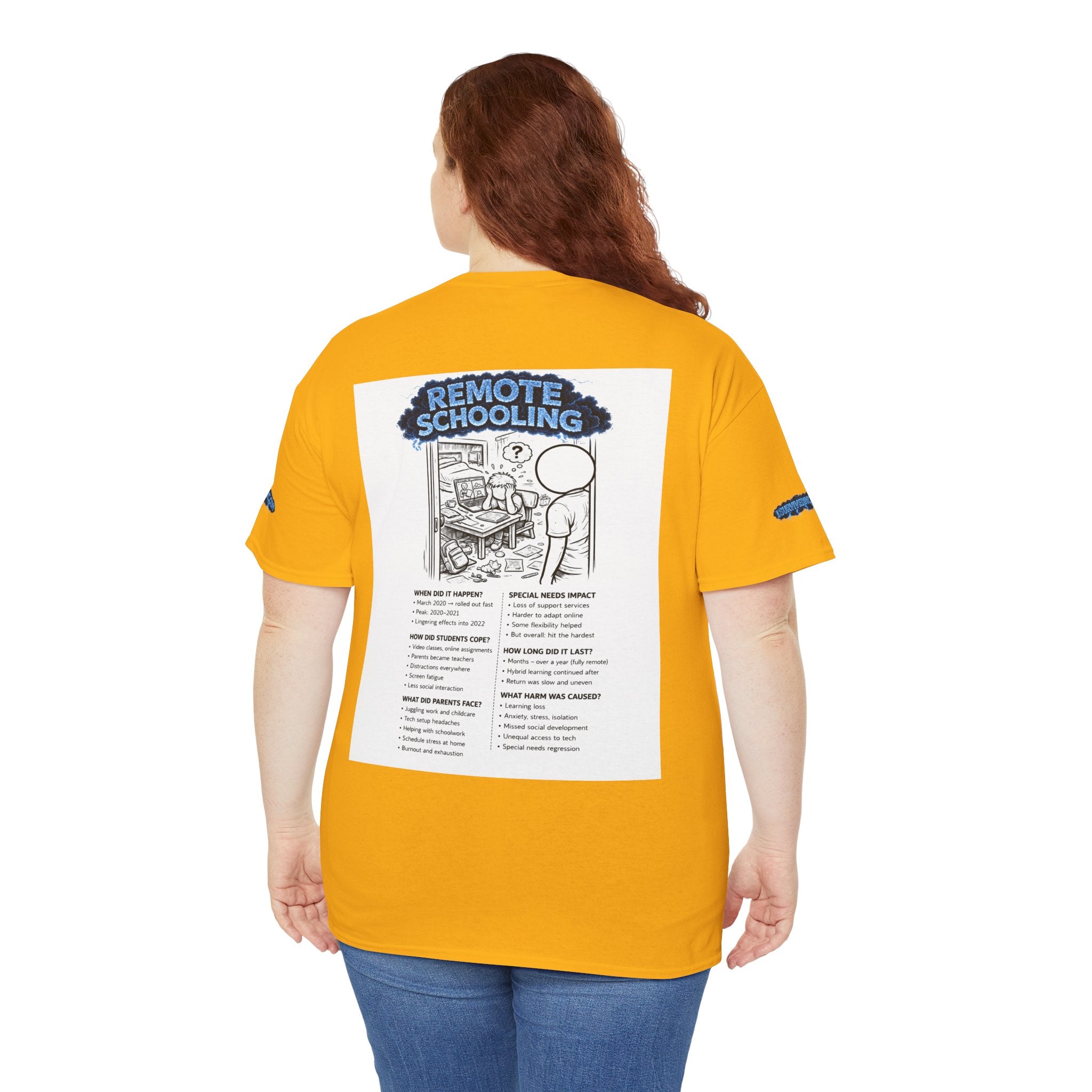 I Survived 2020 — S3:E3 "Remote Schooling" | Lockdown Edition Documentary Unisex Heavy Cotton Tee (SPECIAL EDITION)