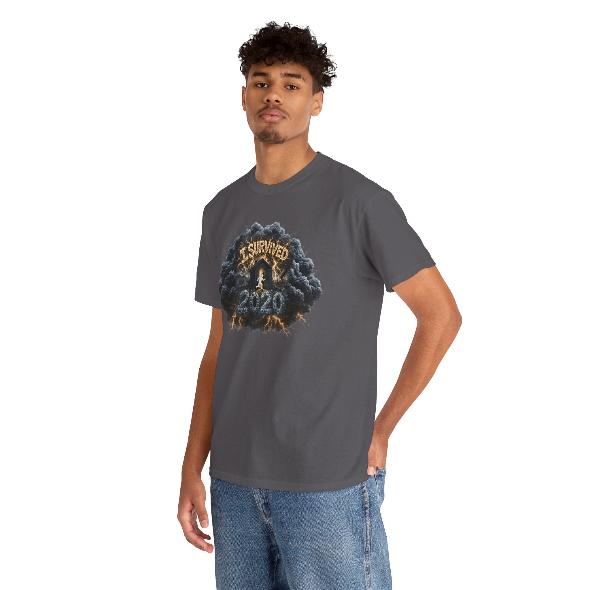 I Survived 2020 —  Deriector's Cut Original Design Teaser Tee | Season 1 Premiere Drop Unisex Heavy Cotton Tee