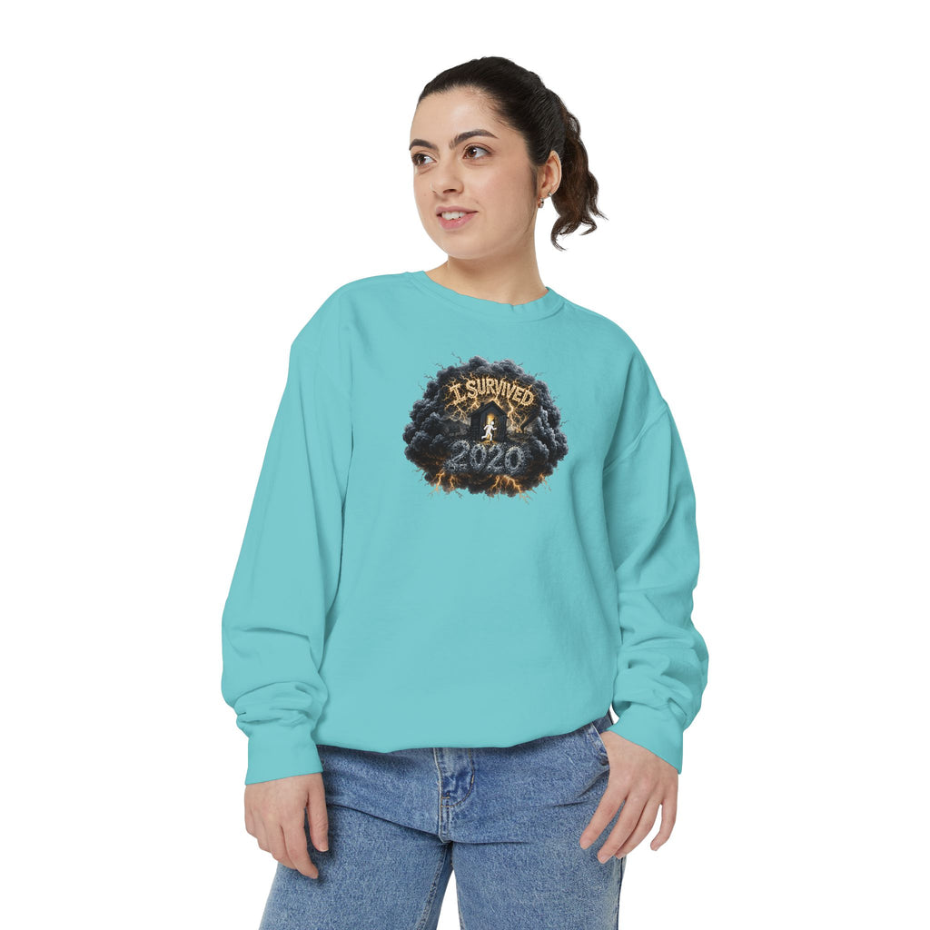 I Survived 2020 — Original PILOT Design: Director's Cut Unisex Garment-Dyed Sweatshirt