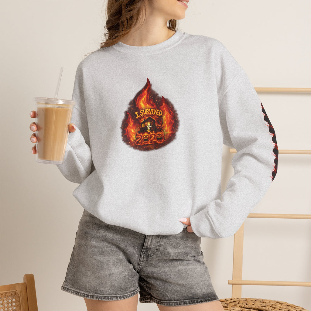 I Survived 2020 — WILDFIRES S2:E3: Director's Cut "The California Wildfires" Memorial Unisex Heavy Blend™ Crewneck Sweatshirt