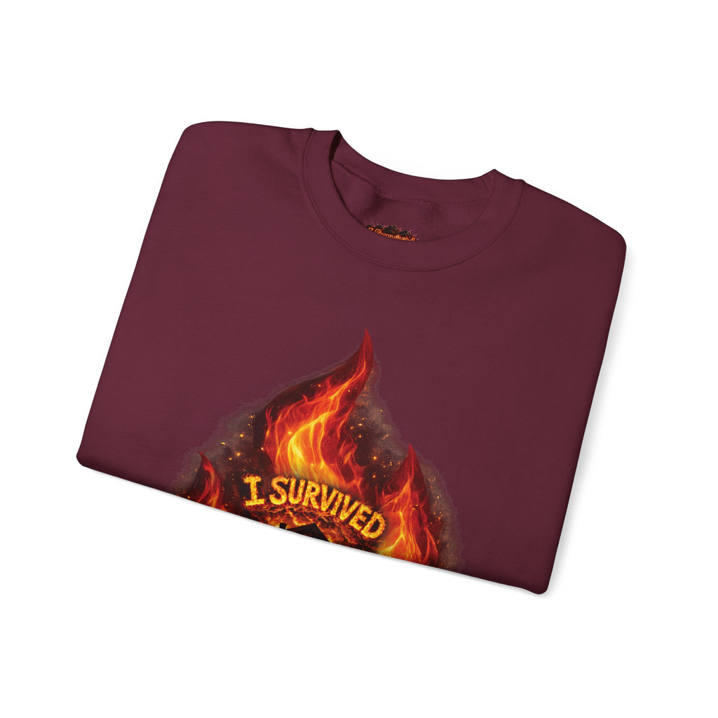 I Survived 2020 — Director's Cut S2:E1 "Berry Creek" | Wildfire Edition Memorial Unisex Heavy Blend™ Crewneck Sweatshirt