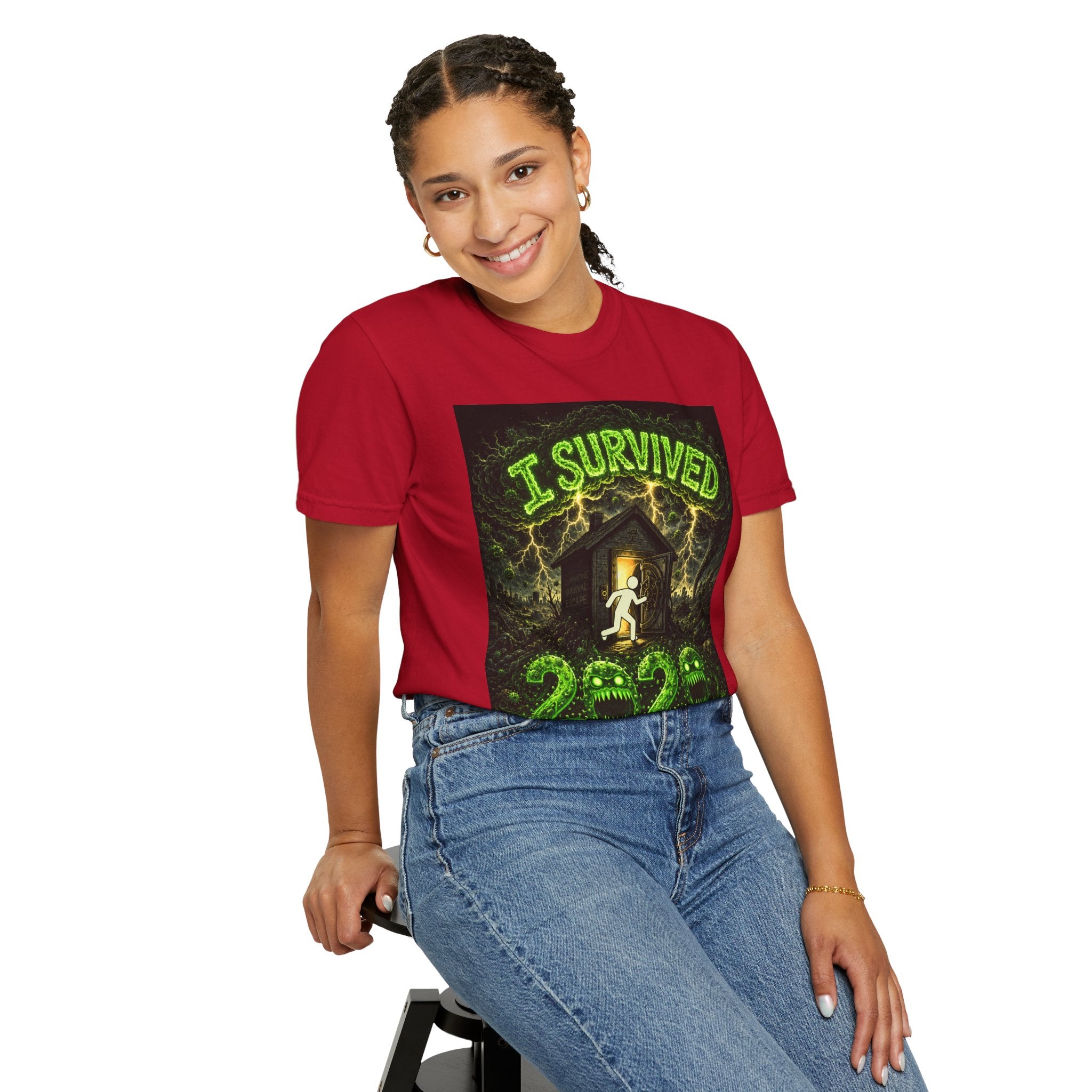 I Survived 2020 — PANDEMIC S1:E4: "Mask Madness" Unisex Garment-Dyed T-shirt