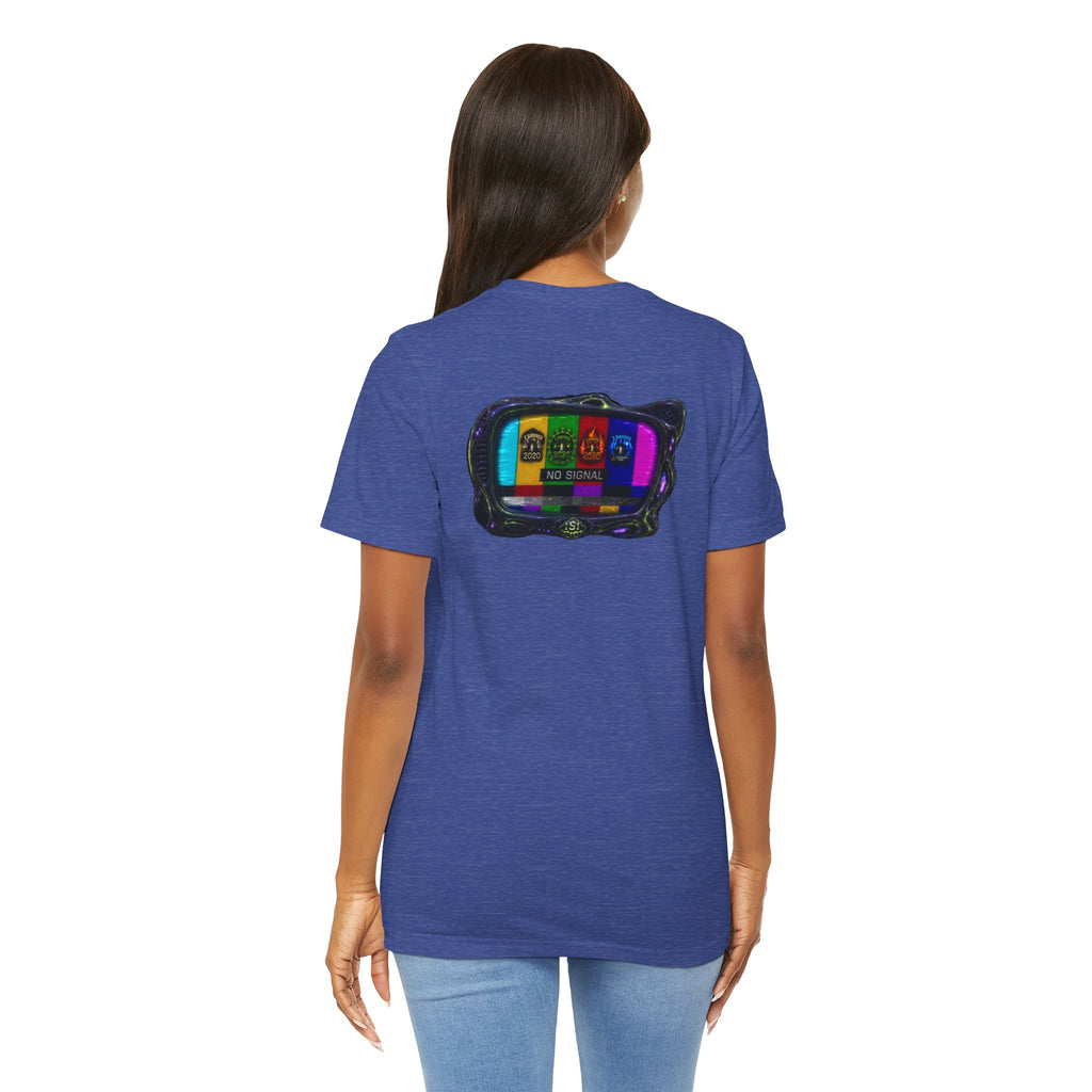 I Survived 2020 — "No Signal" Test Pattern Tee Alien Broadcast Finale Summer Premiere Unisex Jersey Short Sleeve Tee