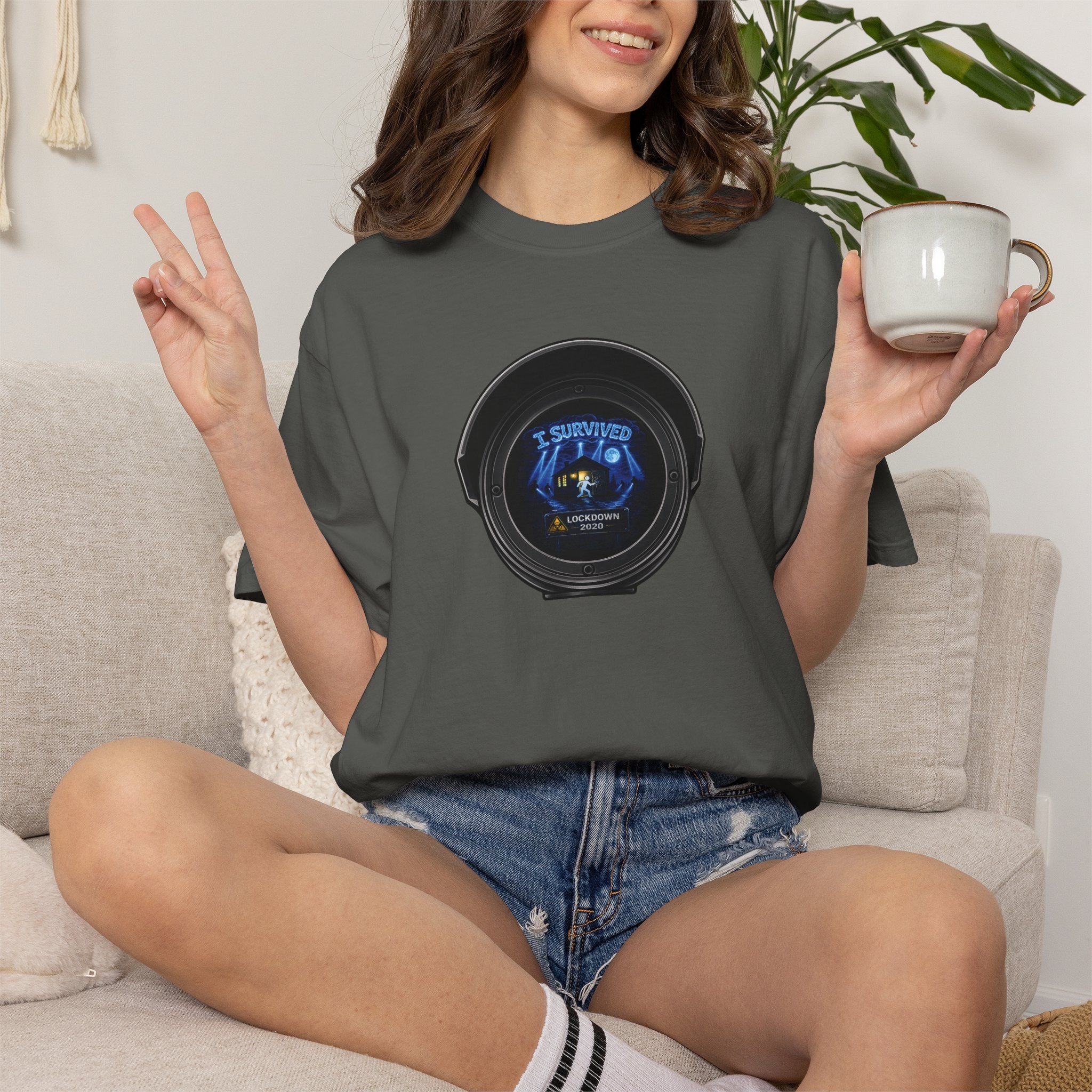 I Survived 2020 —  LOCKDOWN S3:E1: Director's Cut "Quarantine" Unisex Garment-Dyed T-shirt