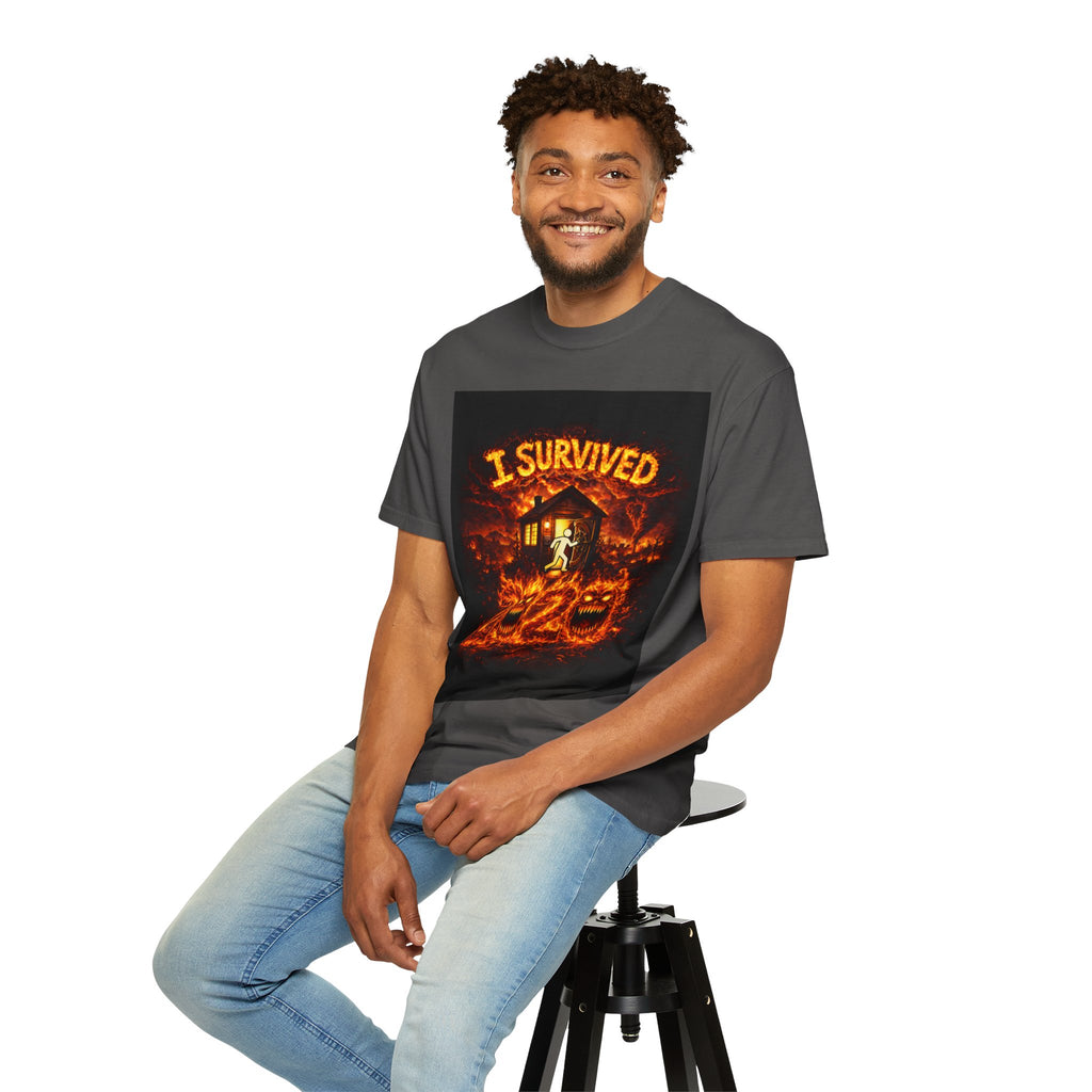 I Survived 2020 — WILDFIRES S2:E2: "The Bobcat Fire" Memorial Unisex Garment-Dyed T-shirt