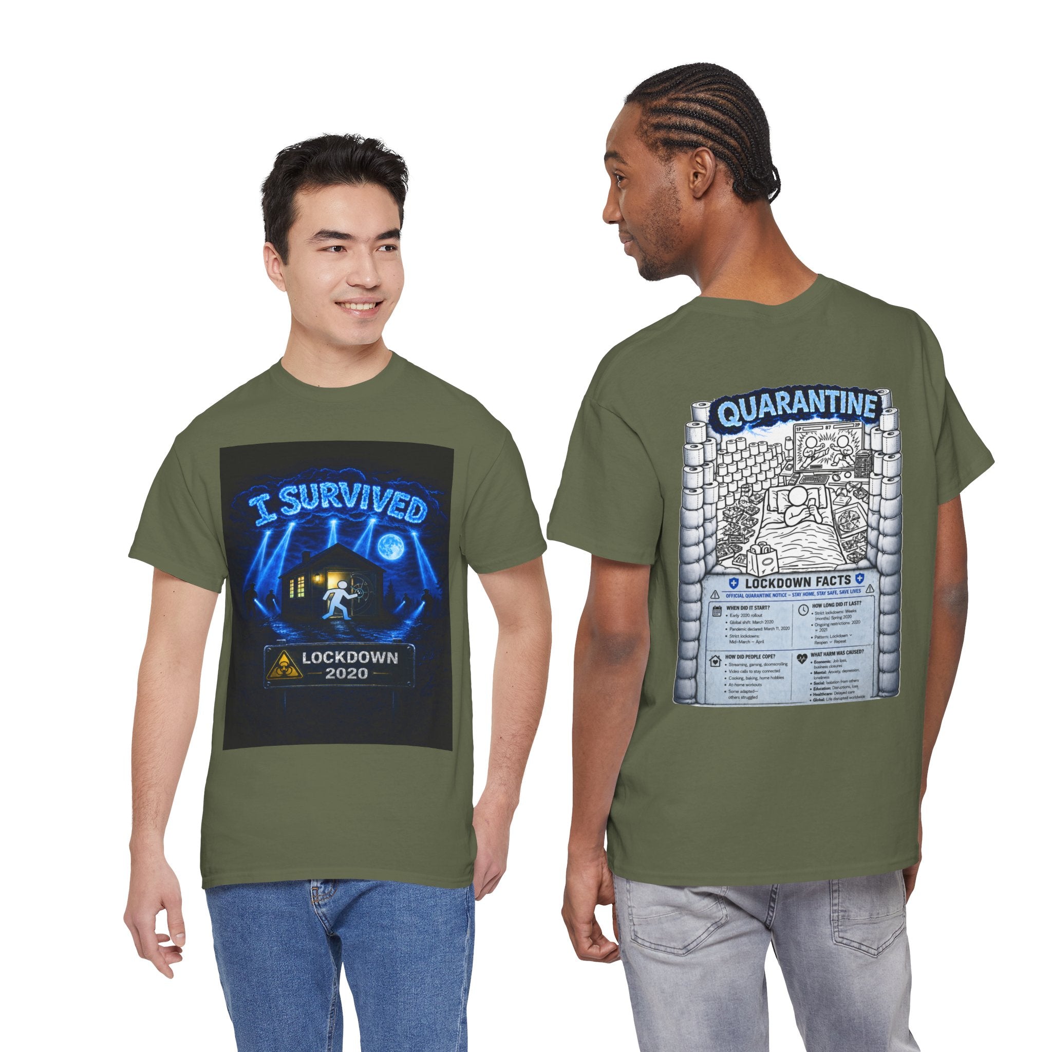 I Survived 2020 — LOCKDOWN S3:E1: "Quarantine" Unisex Heavy Cotton Tee
