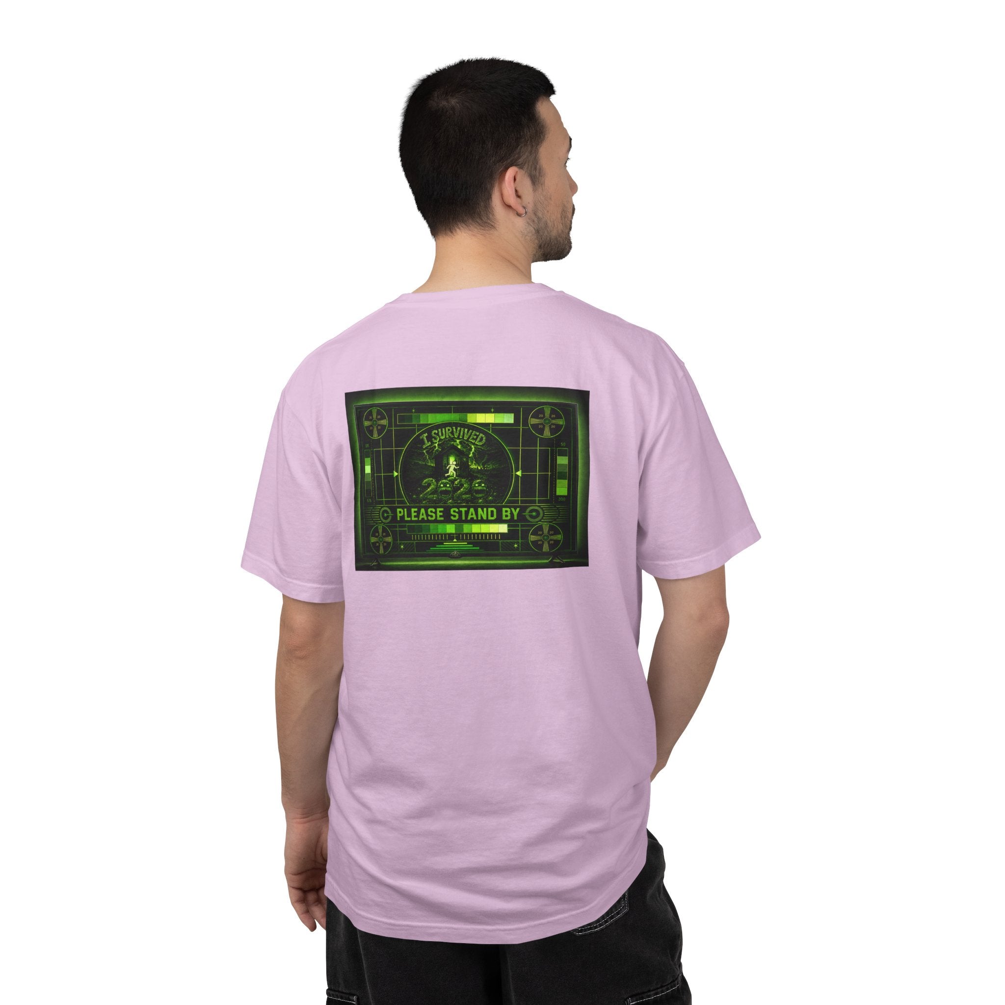 I Survived 2020 — "Please Stand By" Test Pattern Toxic Signal Tee Summer Premiere Unisex Garment-Dyed T-shirt