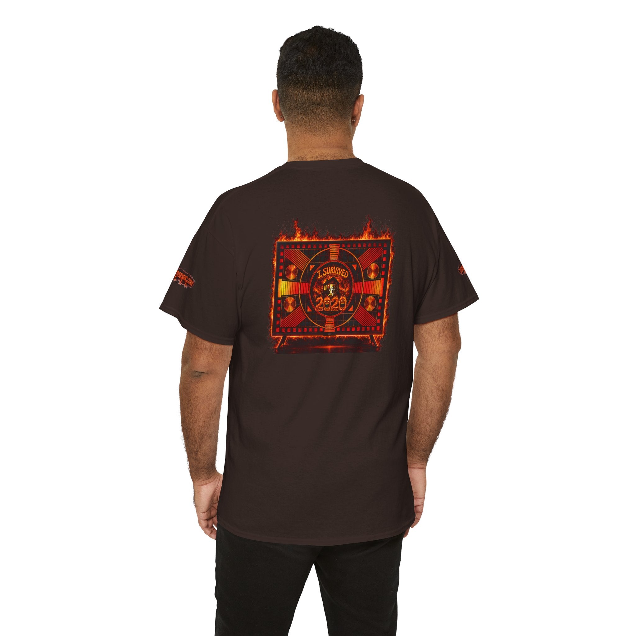 I Survived 2020 — "Please Stand By" Test Pattern Tee Wildfire Signal Special Edition Summer Premiere Unisex Heavy Cotton Tee
