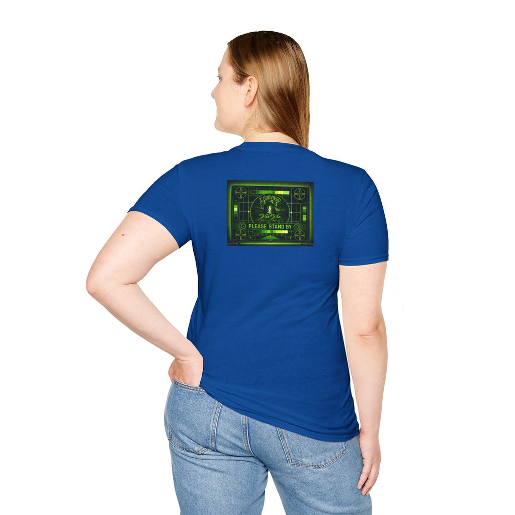 I Survived 2020 — "Please Stand By" Test Pattern Toxic Signal Tee Summer Premiere Unisex Softstyle T-Shirt