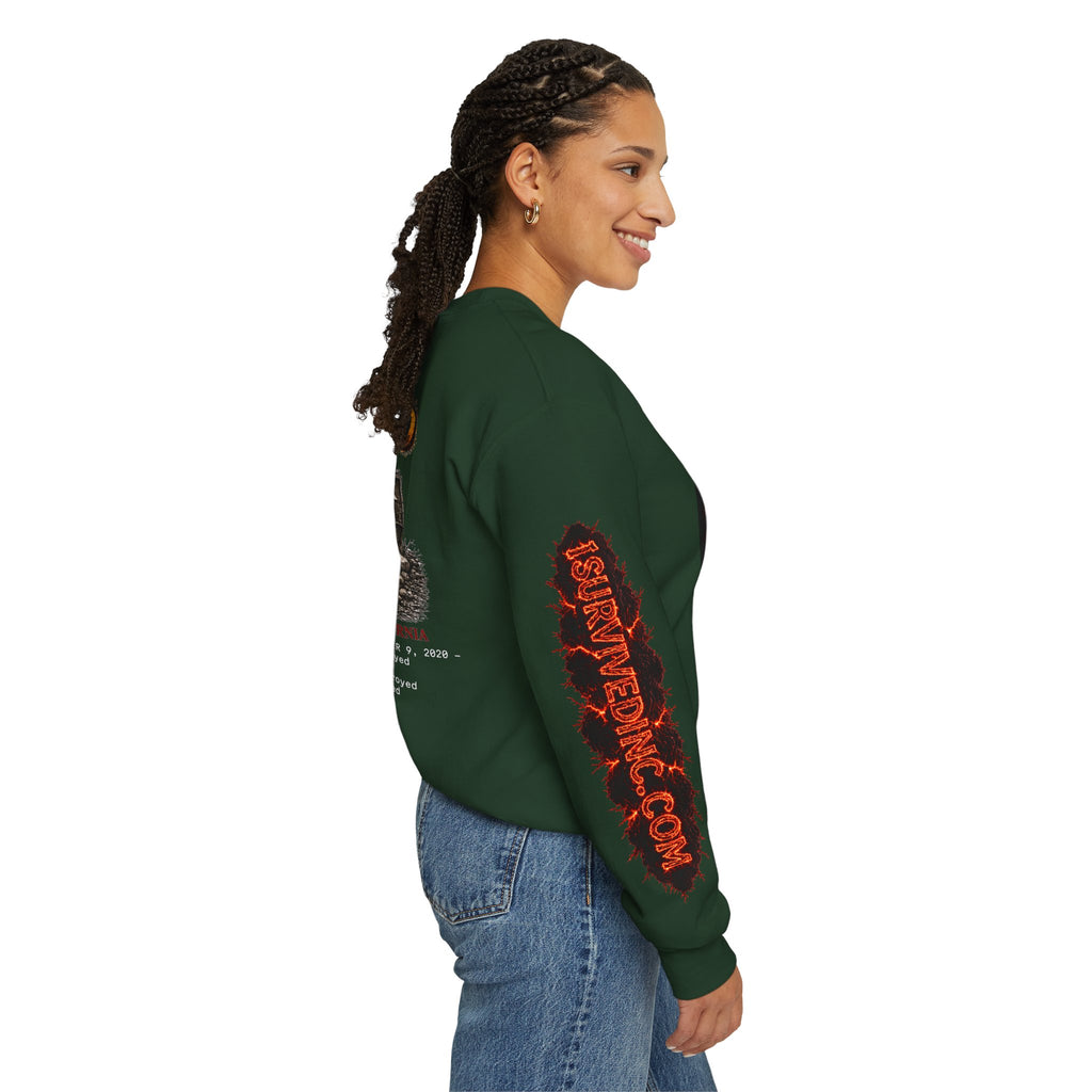I Survived 2020 — S2:E1 "Berry Creek" | Wildfire Edition Memorial Unisex Heavy Blend™ Crewneck Sweatshirt