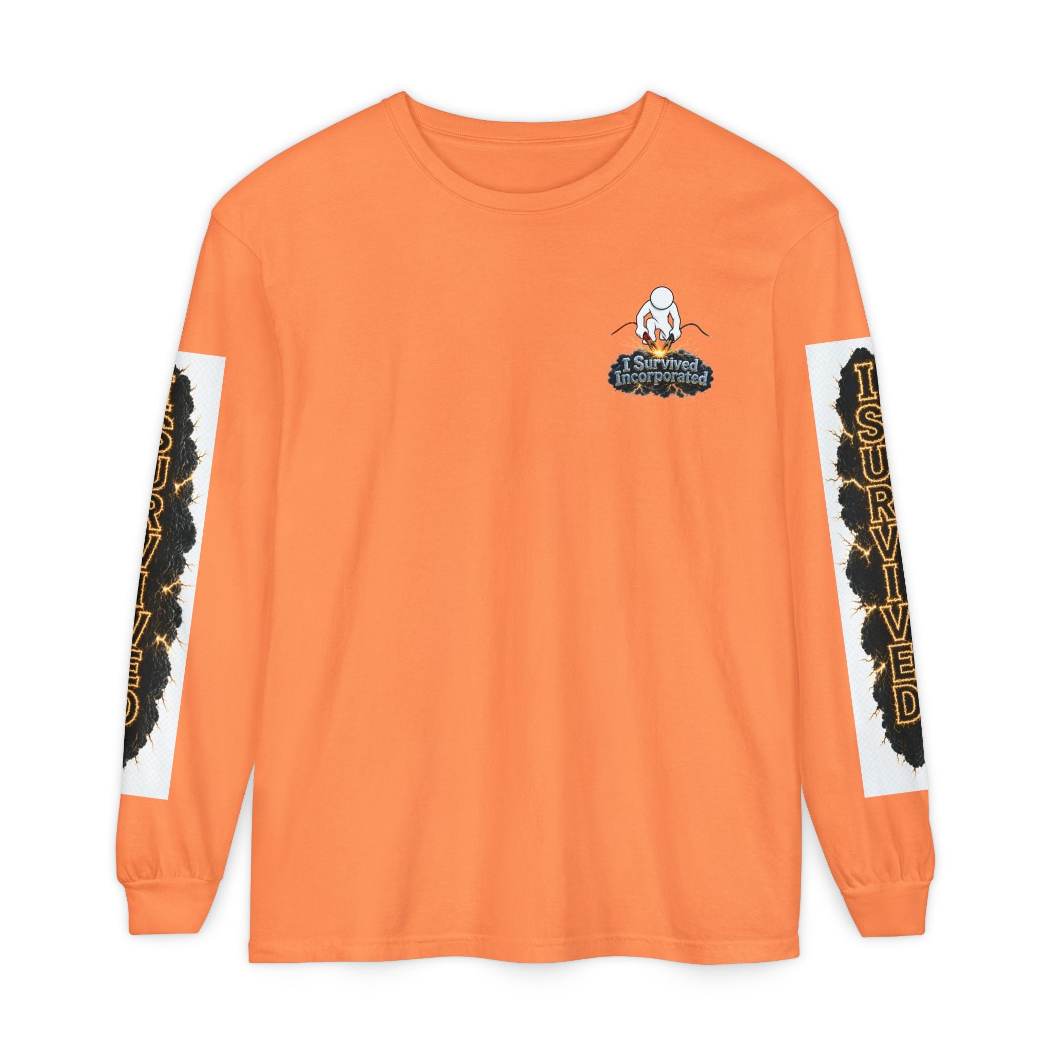I Survived 2020 — "Please Stand By" Test Pattern Tee Special Edition Summer Premier Unisex Garment-Dyed Long Sleeve T-Shirt