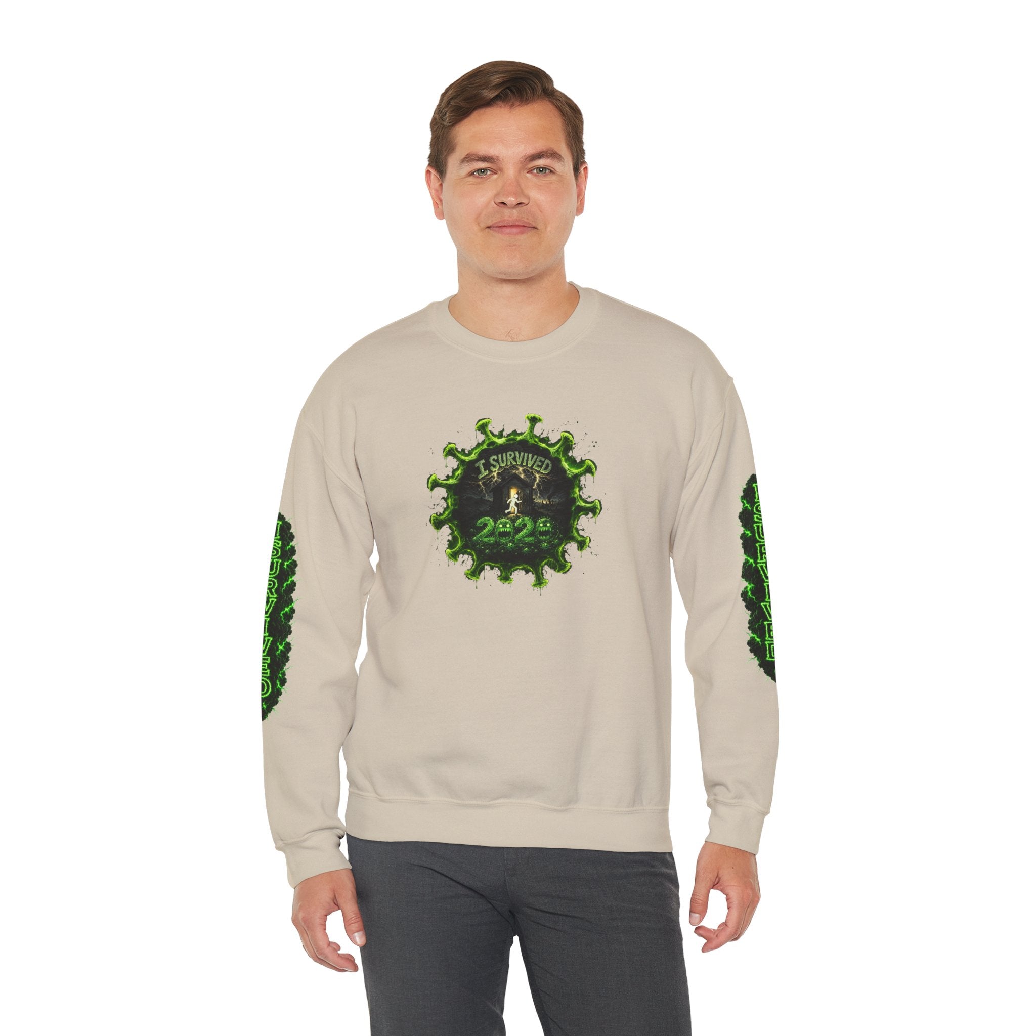 I Survived 2020 — PANDEMIC S1:E4: Director's Cut "Mask Madness" Unisex Heavy Blend™ Crewneck Sweatshirt