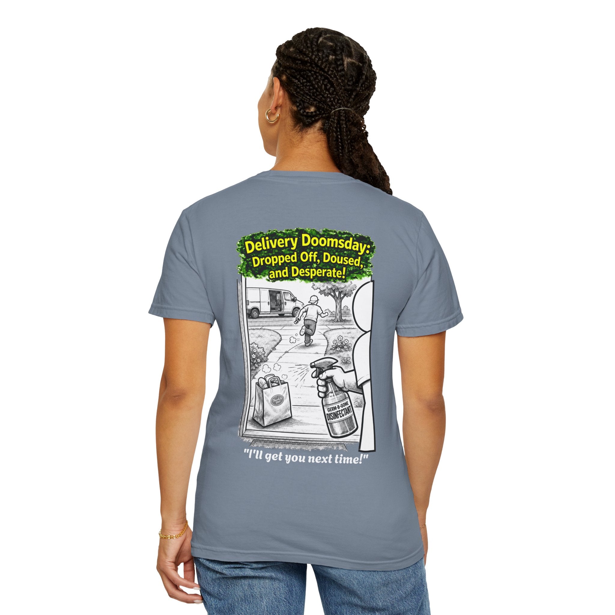 Sobreviví al 2020 — T1:E5 "Apocalipsis de Entregas" | Camiseta unisex teñida de edición Pandemia