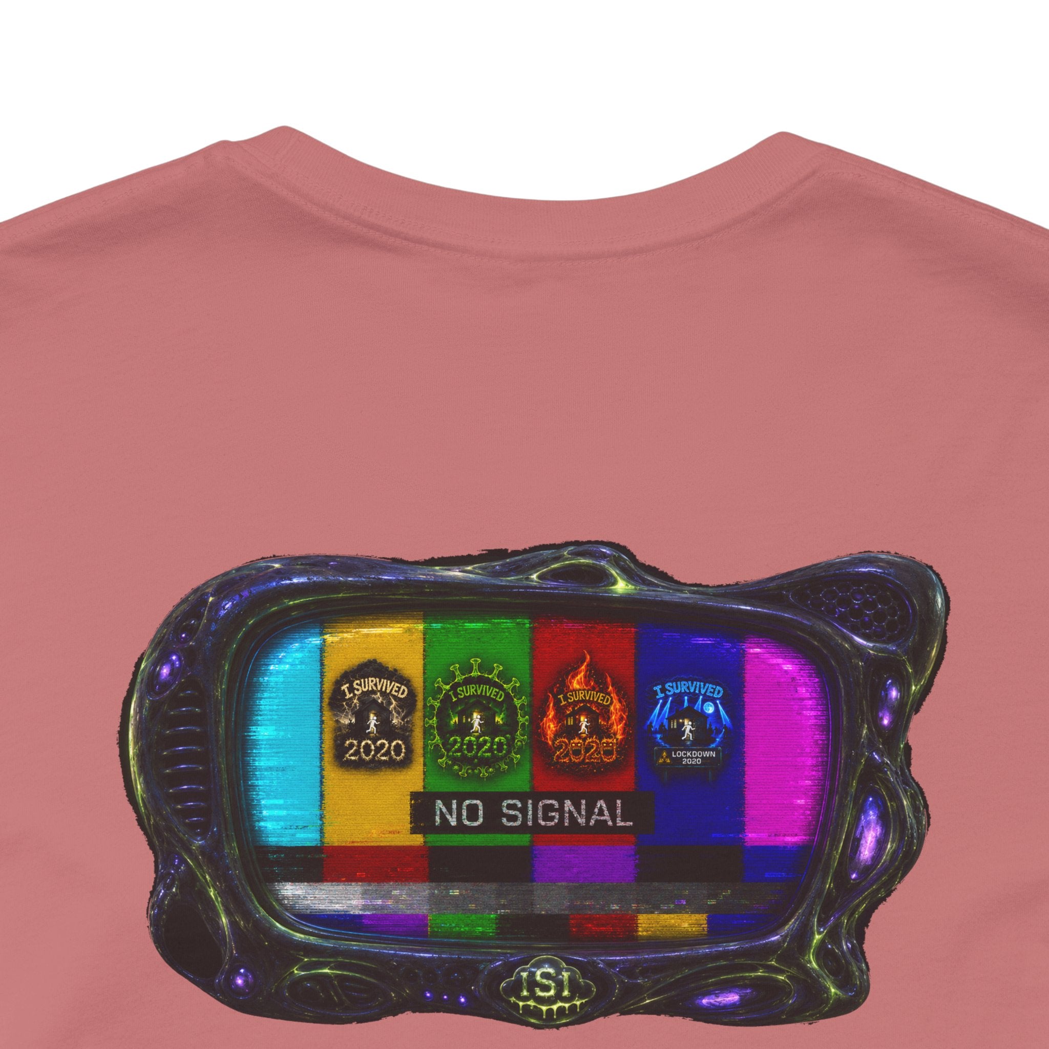 I Survived 2020 — "No Signal" Test Pattern Tee Alien Broadcast Finale Summer Premiere Unisex Jersey Short Sleeve Tee