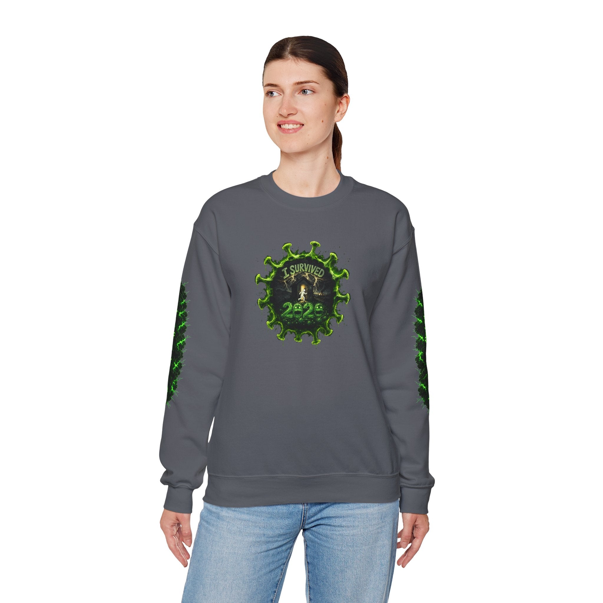 I Survived 2020 — PANDEMIC S1:E4: Director's Cut "Mask Madness" Unisex Heavy Blend™ Crewneck Sweatshirt