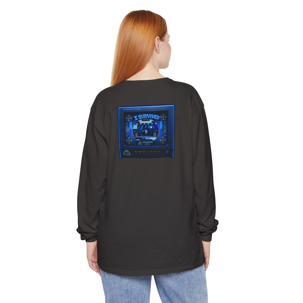 I Survived 2020 — "Please Stand By" Test Pattern Tee Lockdown Edition Summer Exclusive Unisex Garment-Dyed Long Sleeve T-Shirt