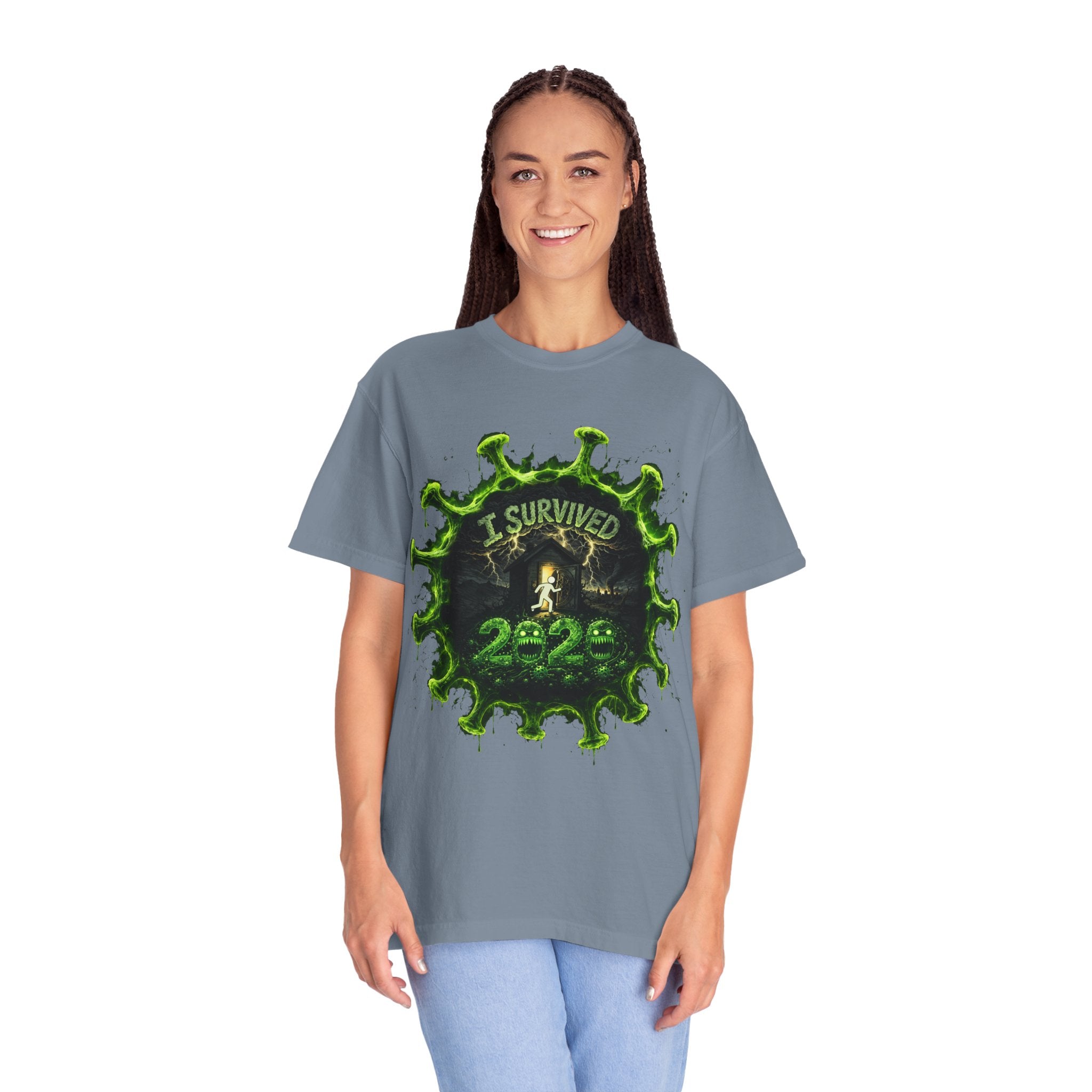 I Survived 2020 — Director's Cut S1:E3 "The Jab!" | Pandemic Edition Unisex Garment-Dyed T-shirt