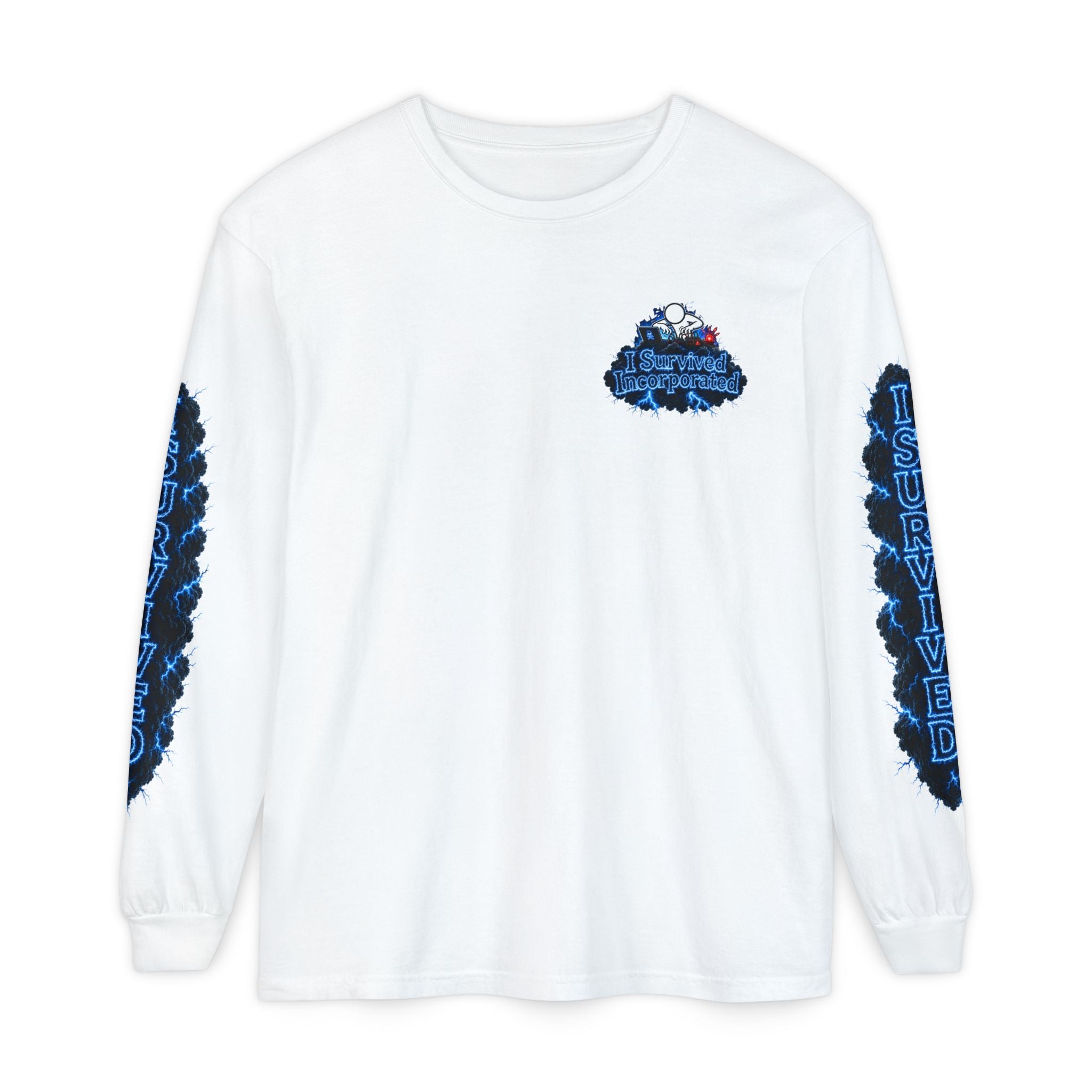 I Survived 2020 — "Please Stand By" Test Pattern Tee Lockdown Special Edition Summer Exclusive Unisex Garment-Dyed Long Sleeve T-Shirt