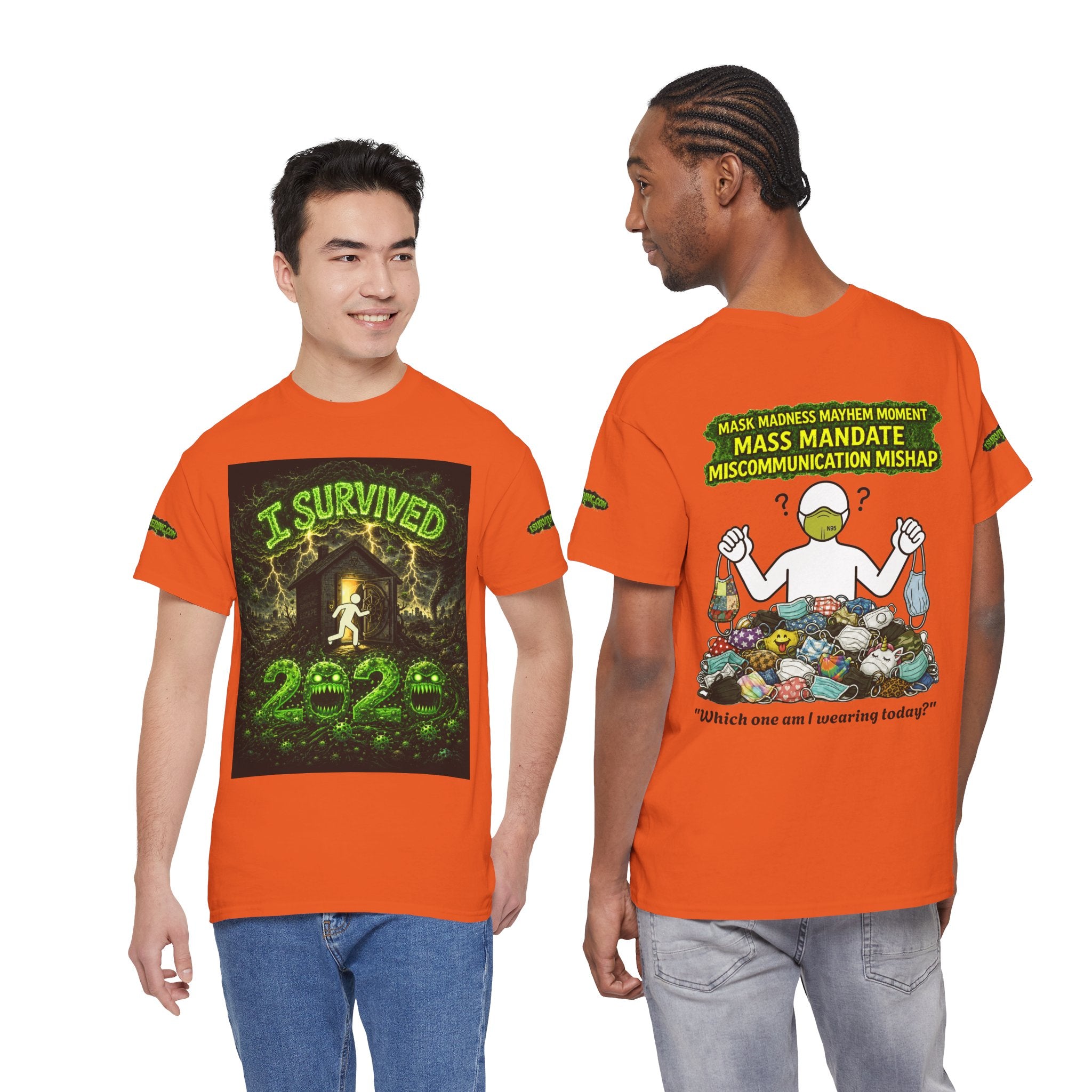 I Survived 2020 — PANDEMIC S1:E4: Special Edition "Mask Madness" Unisex Heavy Cotton Tee