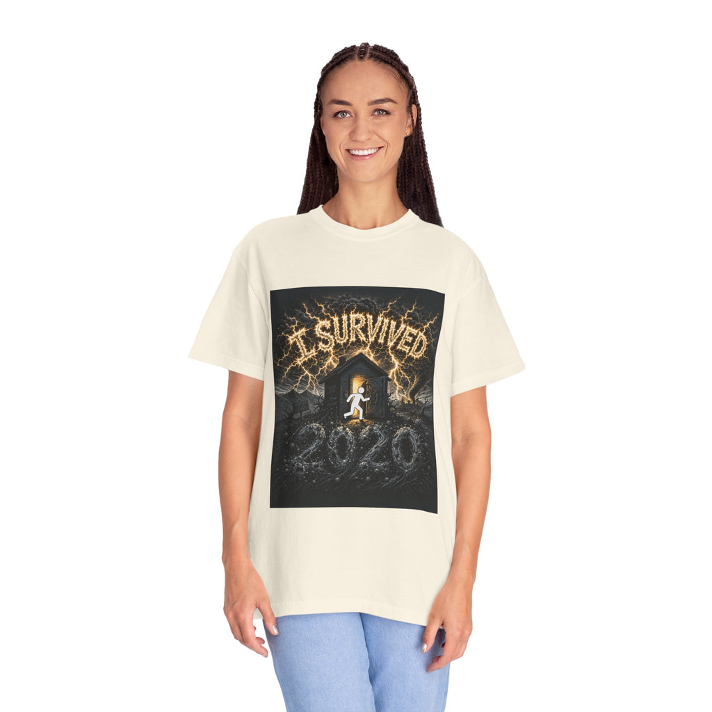 I Survived 2020 — Original Design Teaser Tee | Season 1 Premiere Drop Unisex Garment-Dyed T-shirt