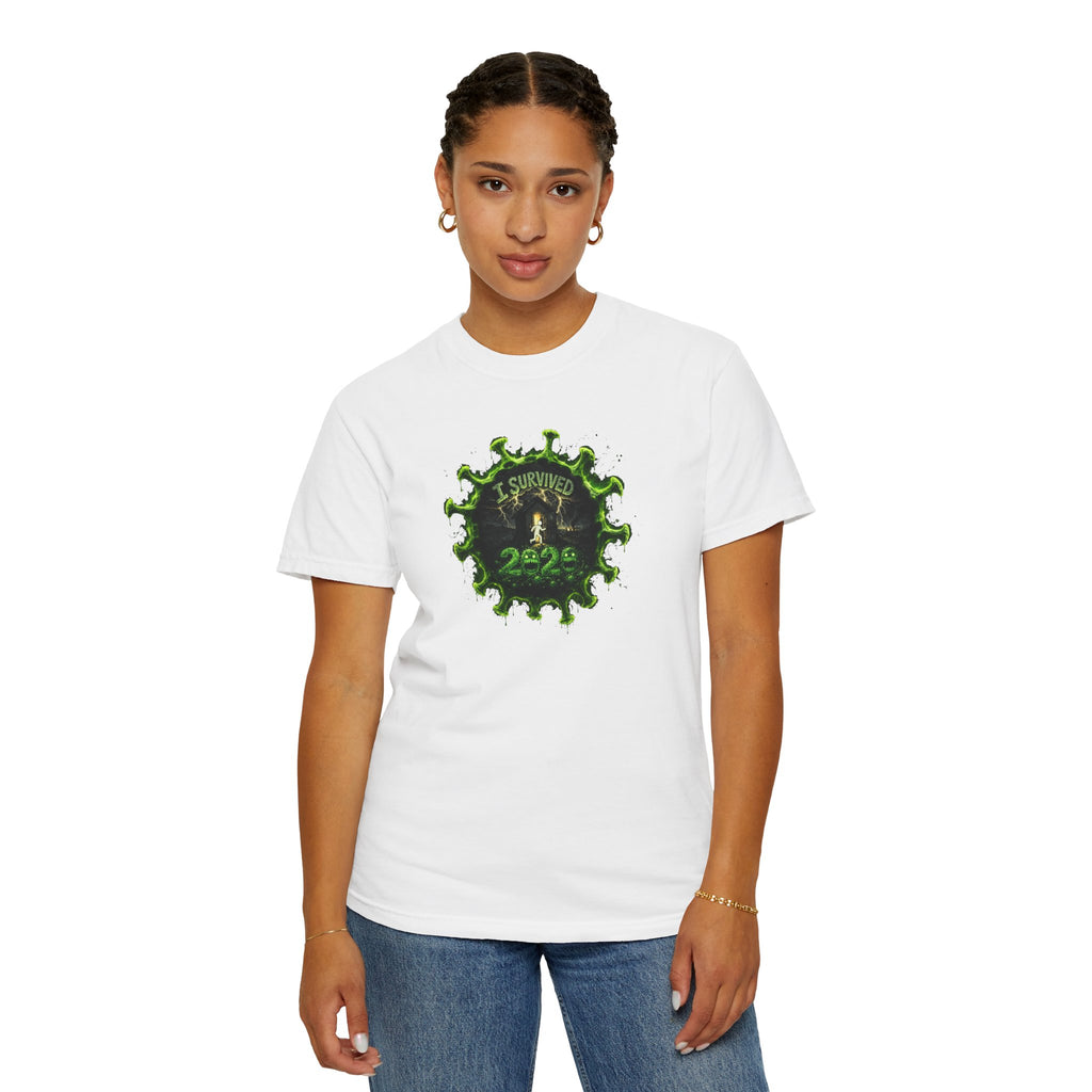 I Survived 2020 — PANDEMIC S1:E3: Director's Cut "The Jab!" Unisex Garment-Dyed T-shirt