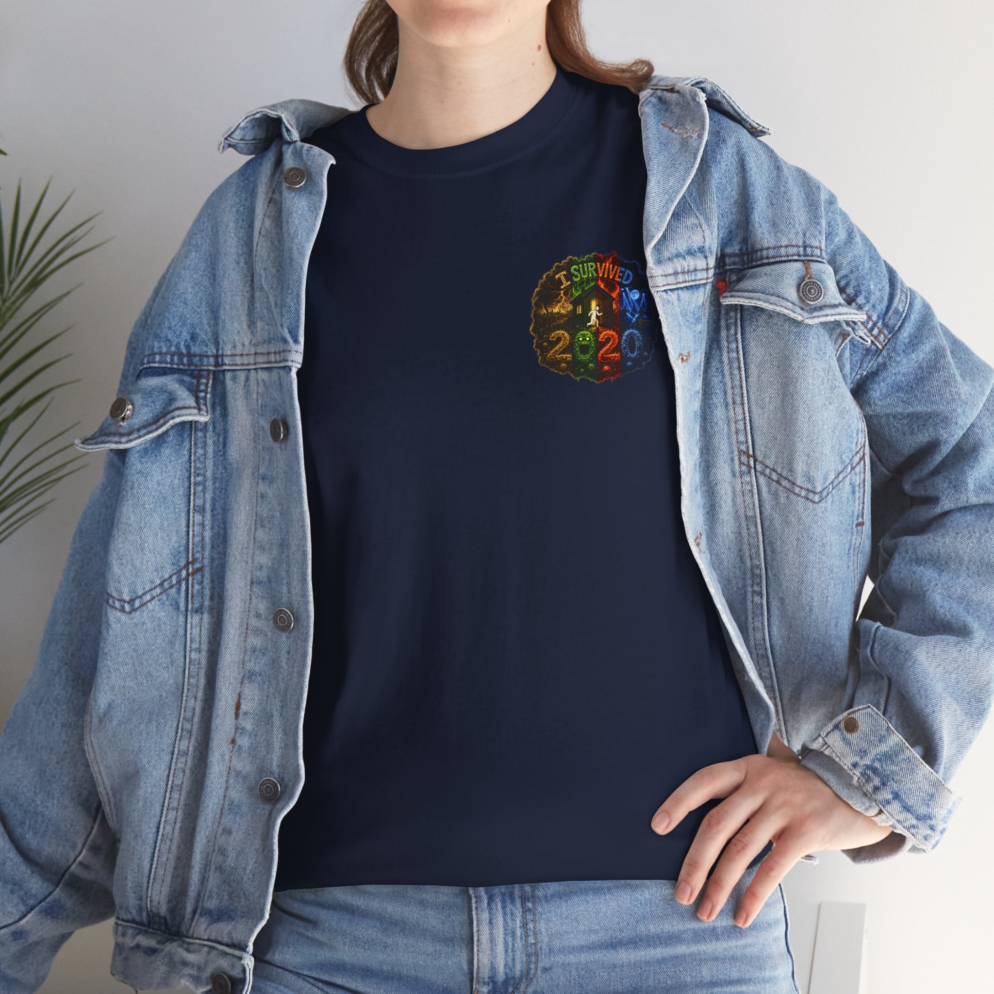 I Survived 2020 — "No Signal" Test Pattern Tee Alien Broadcast Finale Summer Premiere Unisex Heavy Cotton Tee