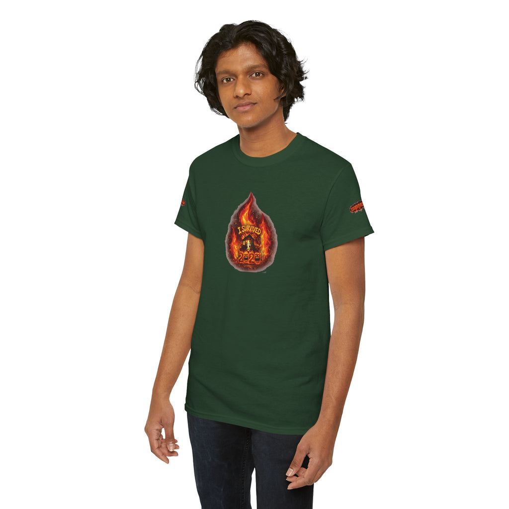 I Survived 2020 — WILDFIRES S2:E3: Director's Cut Special Edition "The California Wildfires" Memorial Unisex Heavy Cotton Tee