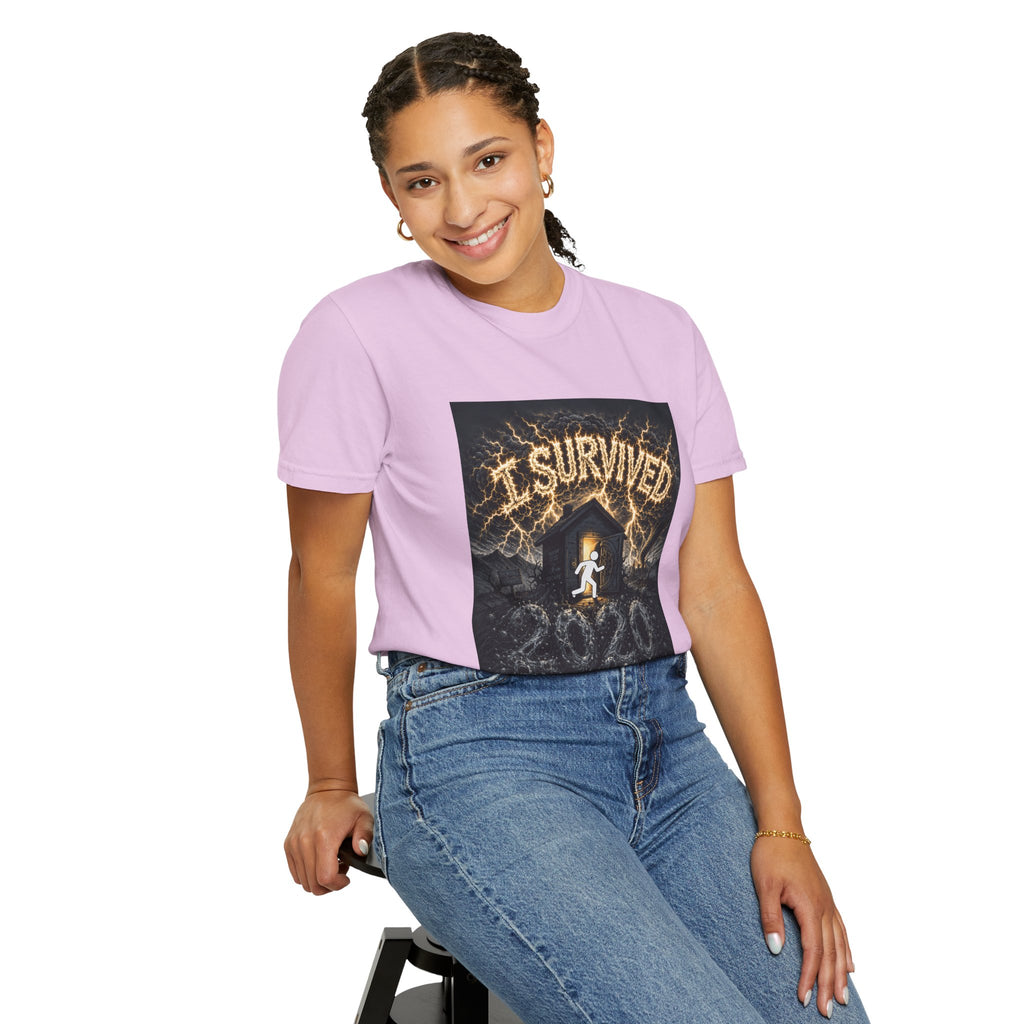 I Survived 2020 — Original Design Teaser Tee | Season 1 Premiere Drop Unisex Garment-Dyed T-shirt