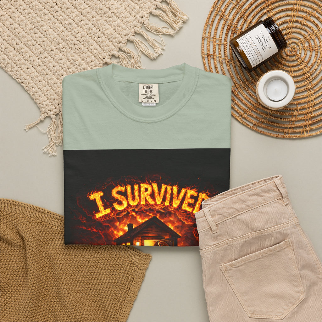 I Survived 2020 — WILDFIRES S2:E3 "The California Wildfires" Memorial Unisex Garment-Dyed T-shirt