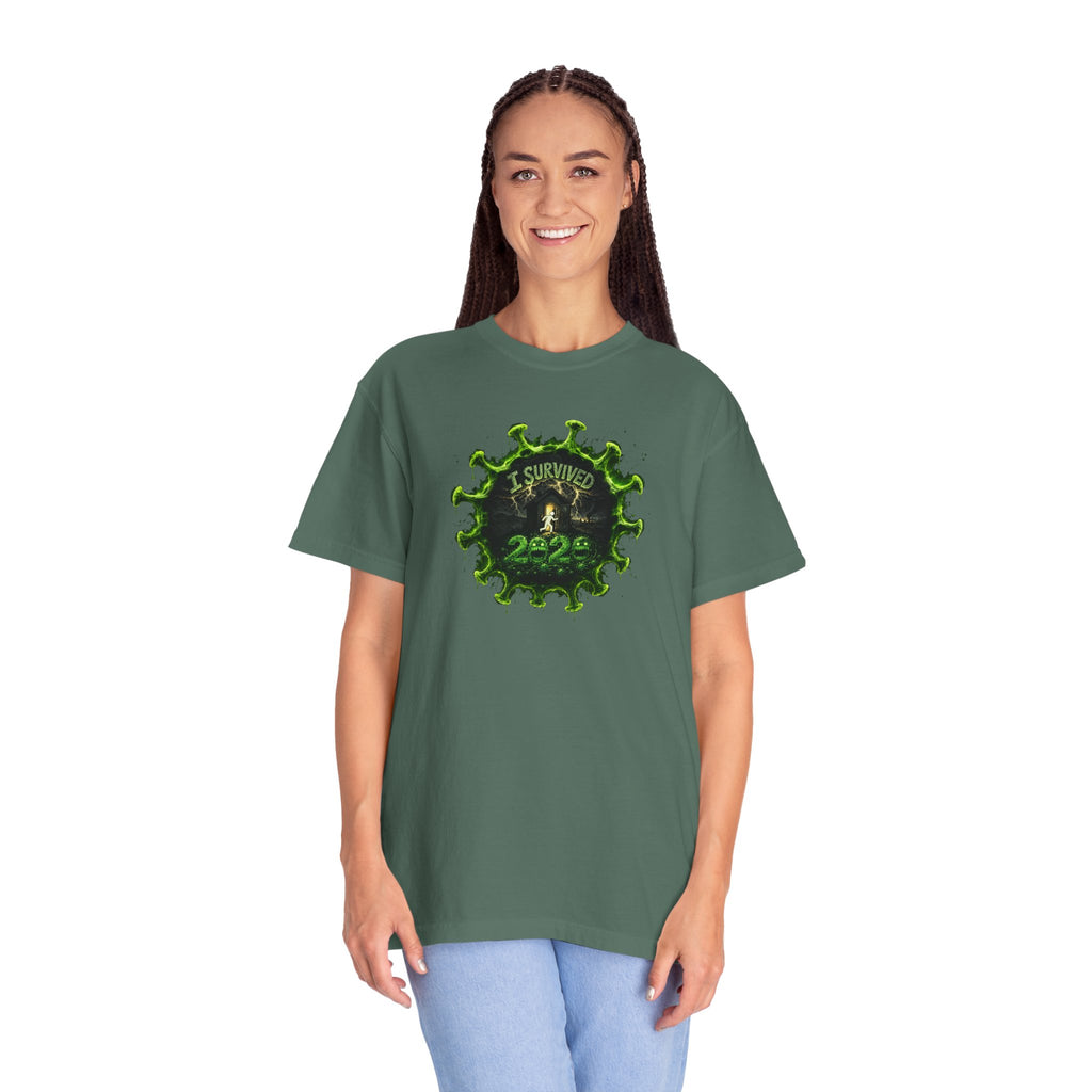 I Survived 2020 — PANDEMIC S1:E3: Director's Cut "The Jab!" Unisex Garment-Dyed T-shirt