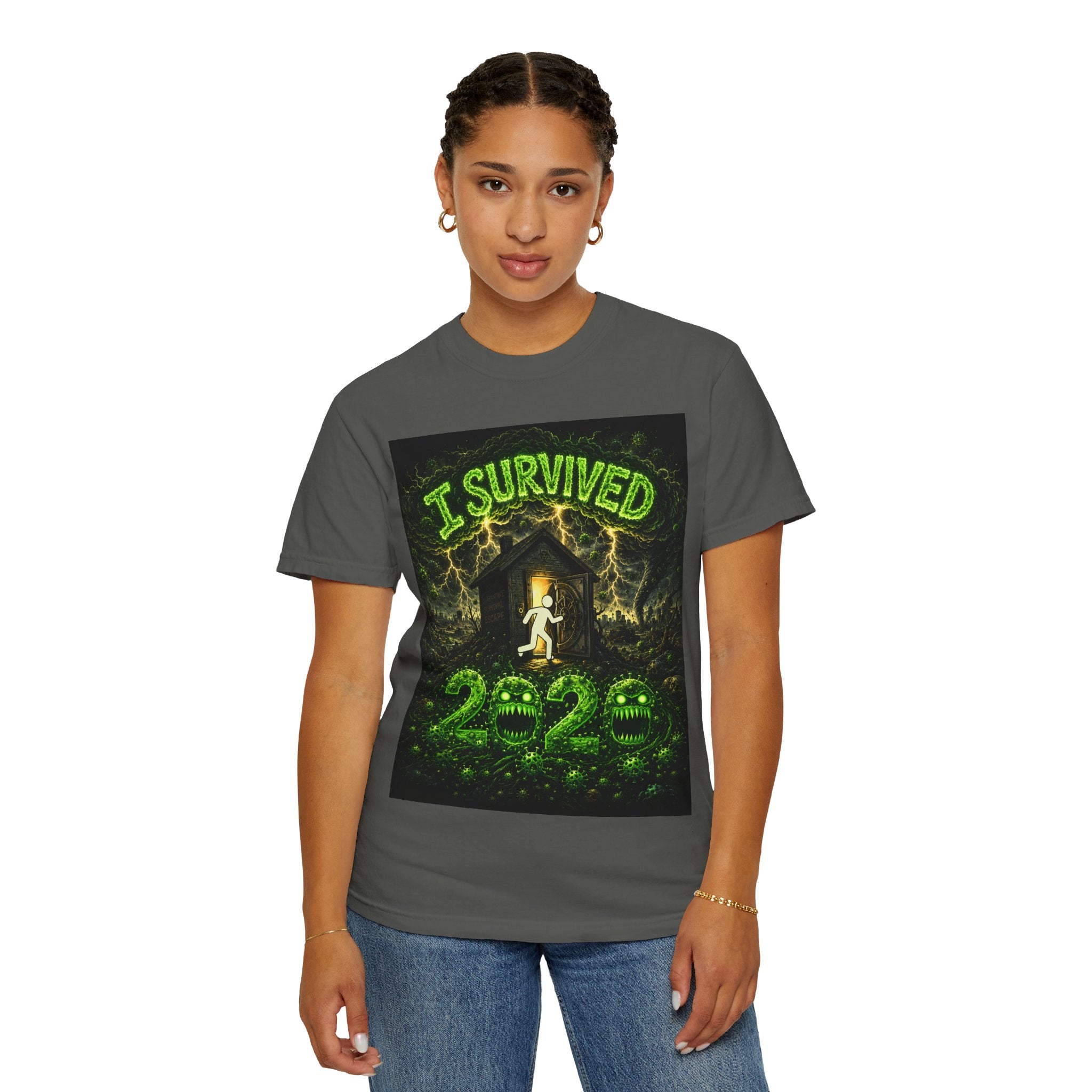 I Survived 2020 — S1:E3 "The Jab!" | Pandemic Edition Unisex Garment-Dyed T-shirt