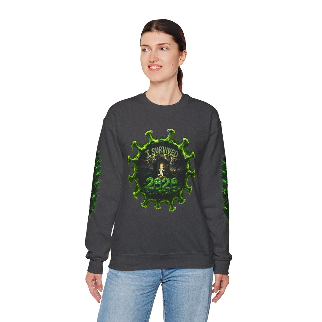 I Survived 2020 — Director's Cut S1:E3 "The Jab!" | Pandemic Edition Unisex Heavy Blend™ Crewneck Sweatshirt
