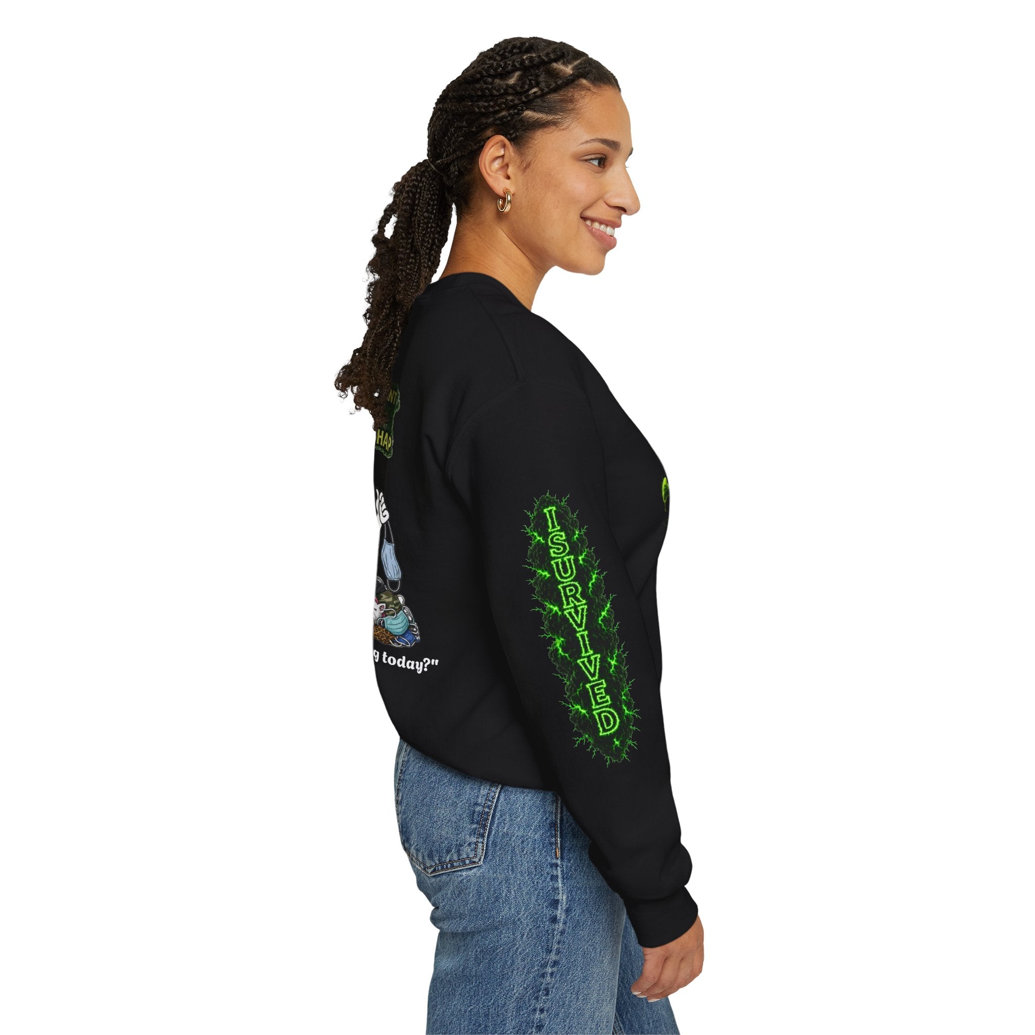 I Survived 2020 — Director's Cut S1:E4 "Mask Madness Mayhem Moment" | Pandemic Edition Unisex Heavy Blend™ Crewneck Sweatshirt