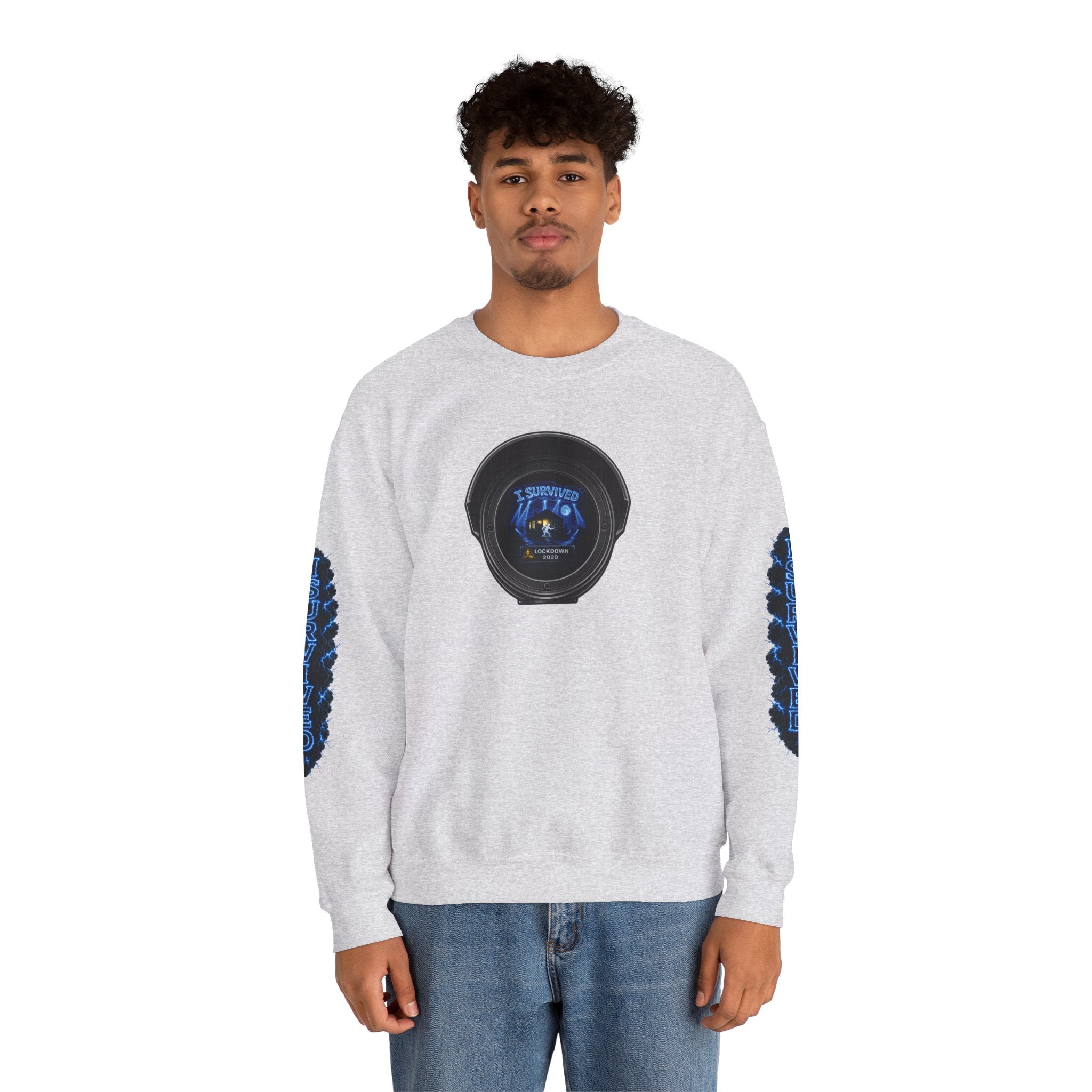I Survived 2020 — LOCKDOWN S3:E4: Director's Cut "Working From Home" Unisex Heavy Blend™ Crewneck Sweatshirt
