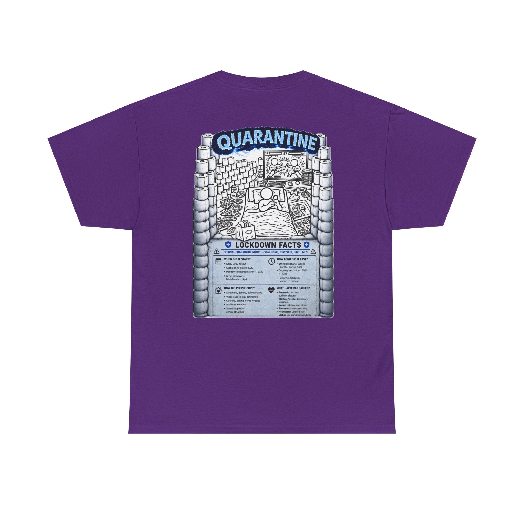 I Survived 2020 — LOCKDOWN S3:E1: Director's Cut "Quarantine" Unisex Heavy Cotton Tee