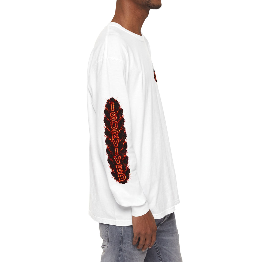 I Survived 2020 — "Please Stand By" Test Pattern Tee Special Edition Wildfire Signal Edition Summer Premiere Unisex Garment-Dyed Long Sleeve T-Shirt