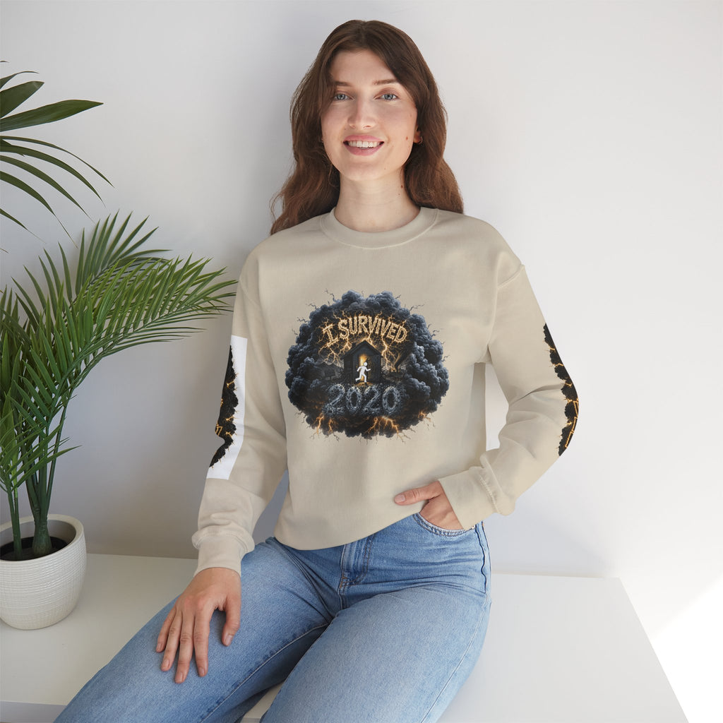 I Survived 2020 — Director's Cut Original Design Teaser Tee | Season 1 Premiere Drop Unisex Heavy Blend™ Crewneck Sweatshirt