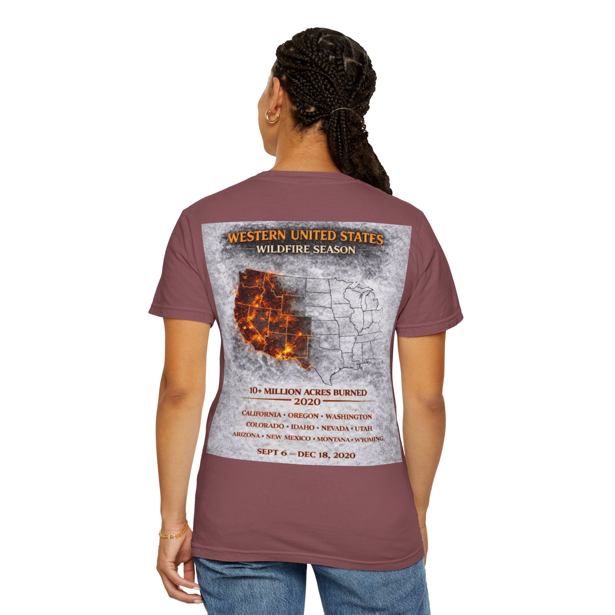 I Survived 2020 — WILDFIRES S2:E4: Director's Cut "Western U.S. Wildfire Season" Memorial Unisex Garment-Dyed T-shirt