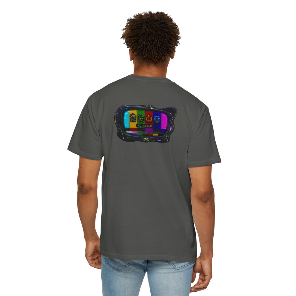 I Survived 2020 — "No Signal" Test Pattern Tee Alien Broadcast Finale Summer Premiere Unisex Garment-Dyed T-shirt